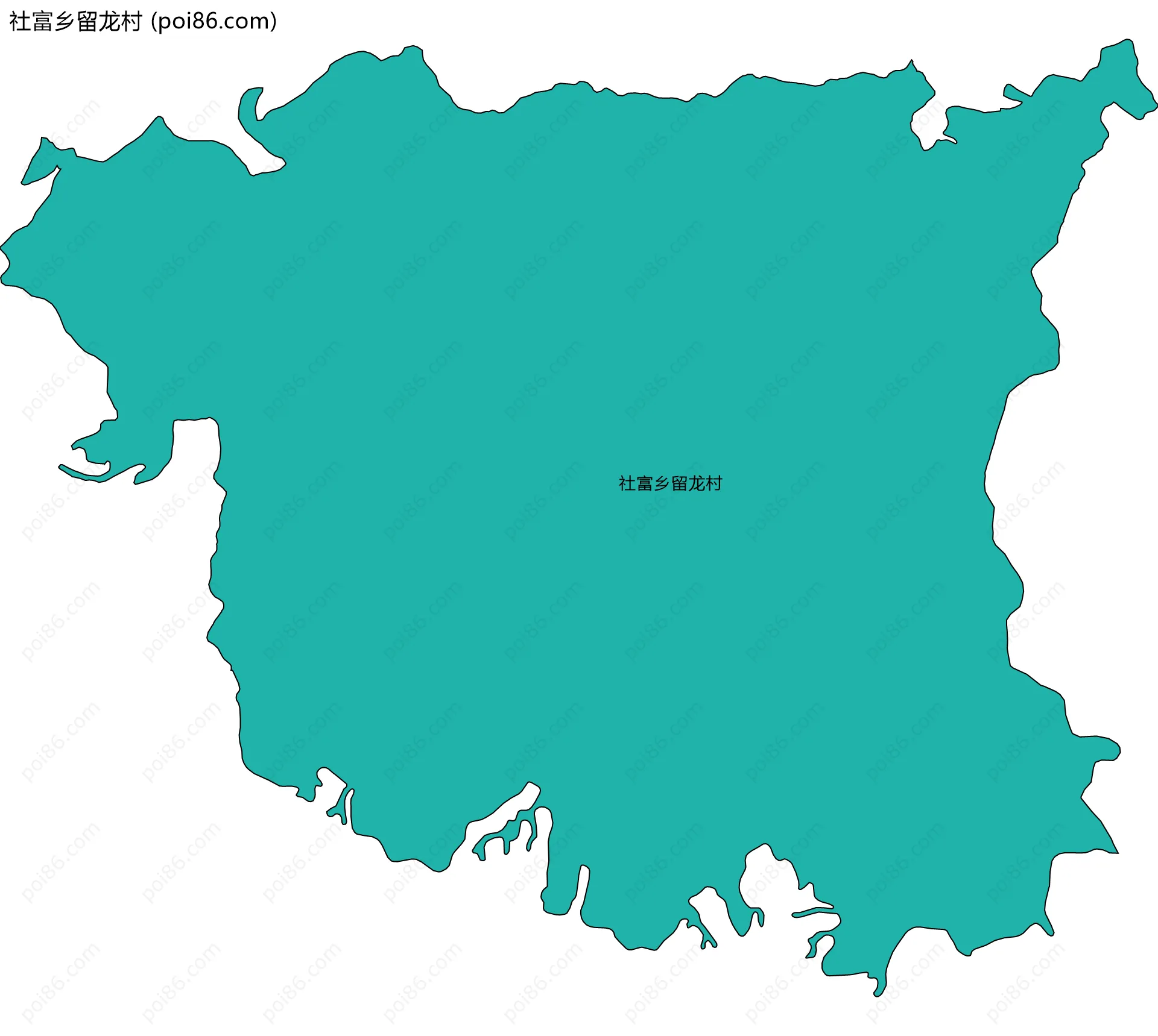 社富乡留龙村边界地图