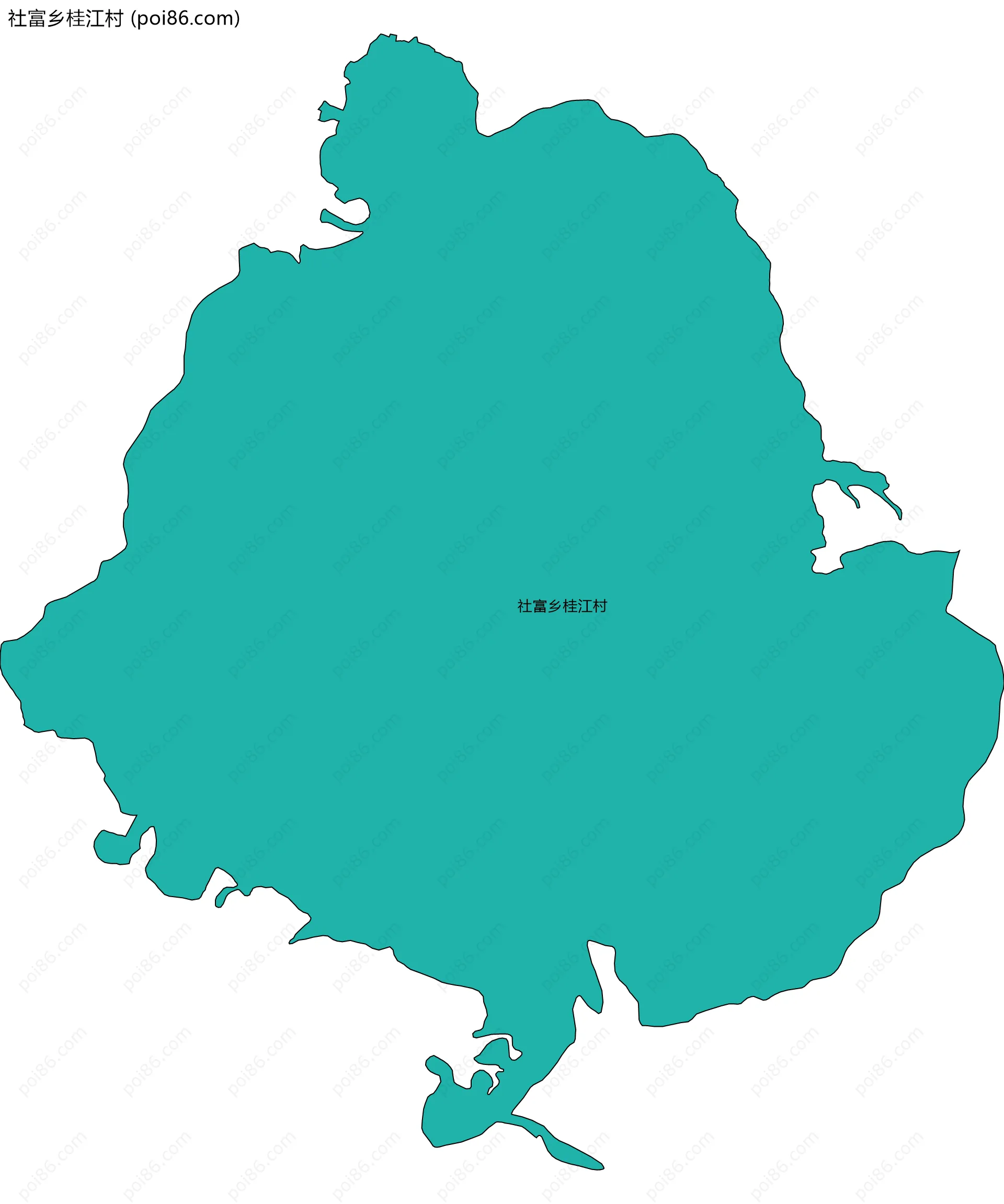 社富乡桂江村边界地图