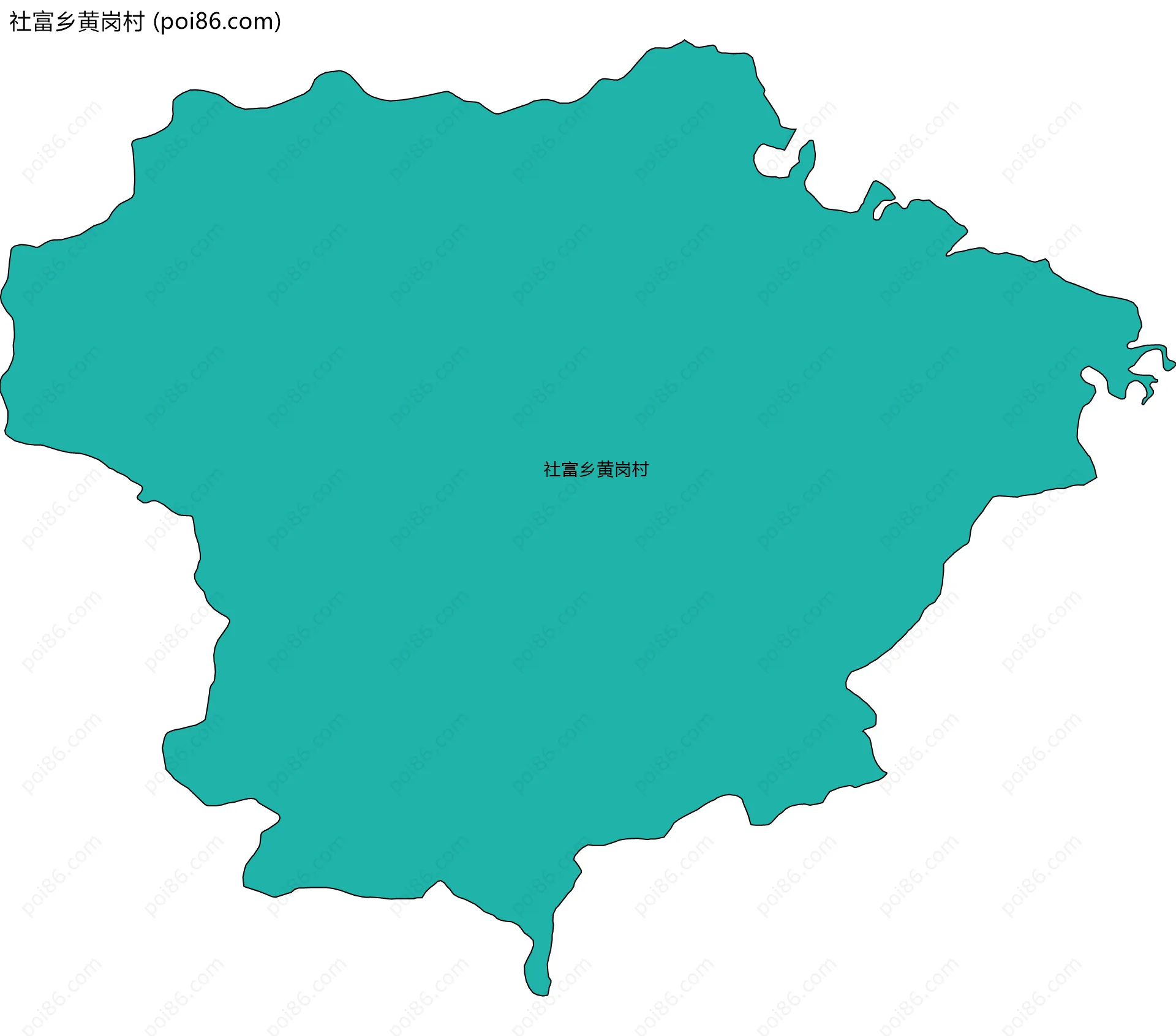 社富乡黄岗村边界地图