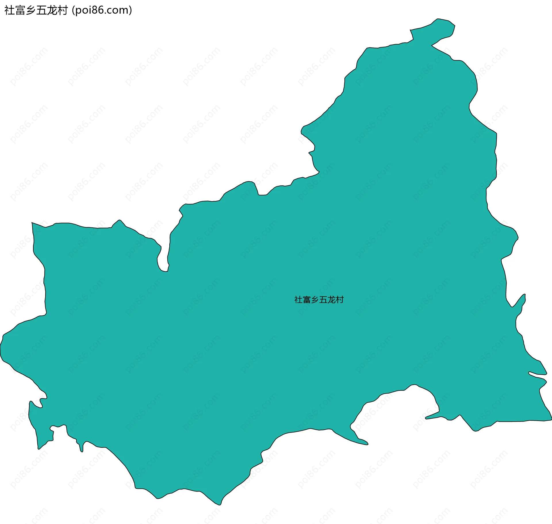 社富乡五龙村边界地图