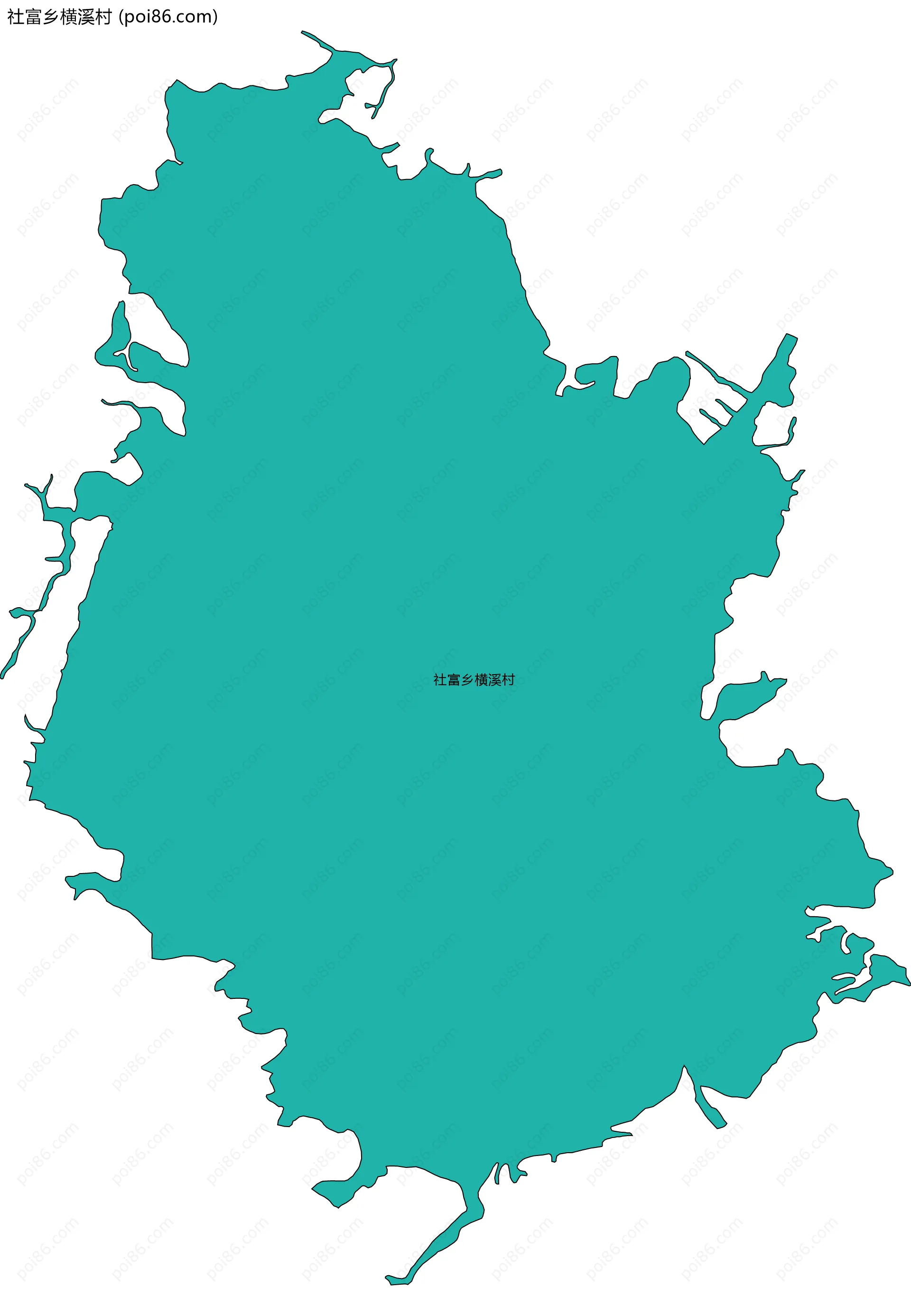 社富乡横溪村边界地图