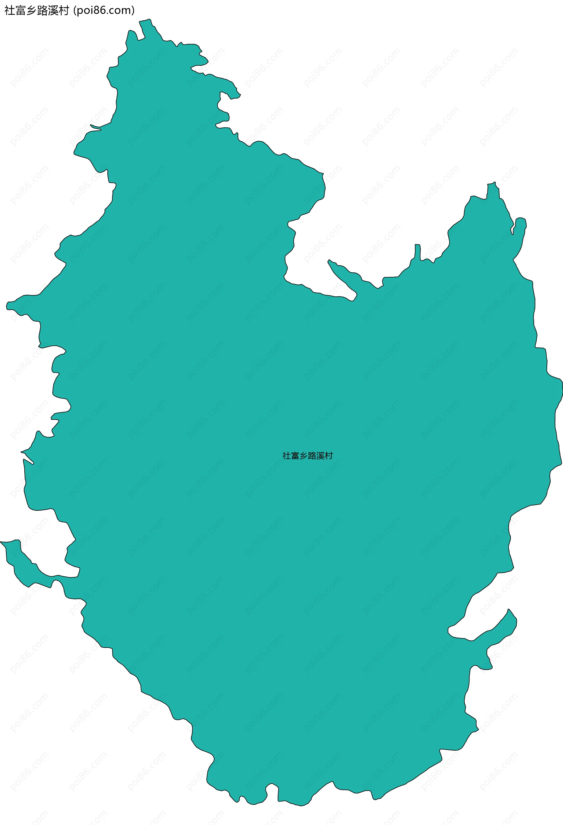 社富乡路溪村边界地图