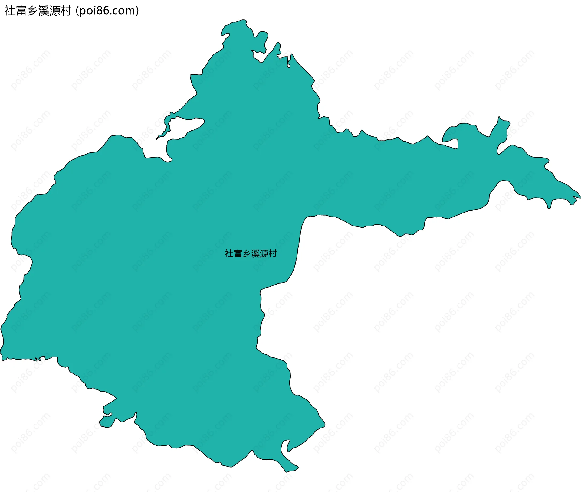 社富乡溪源村边界地图