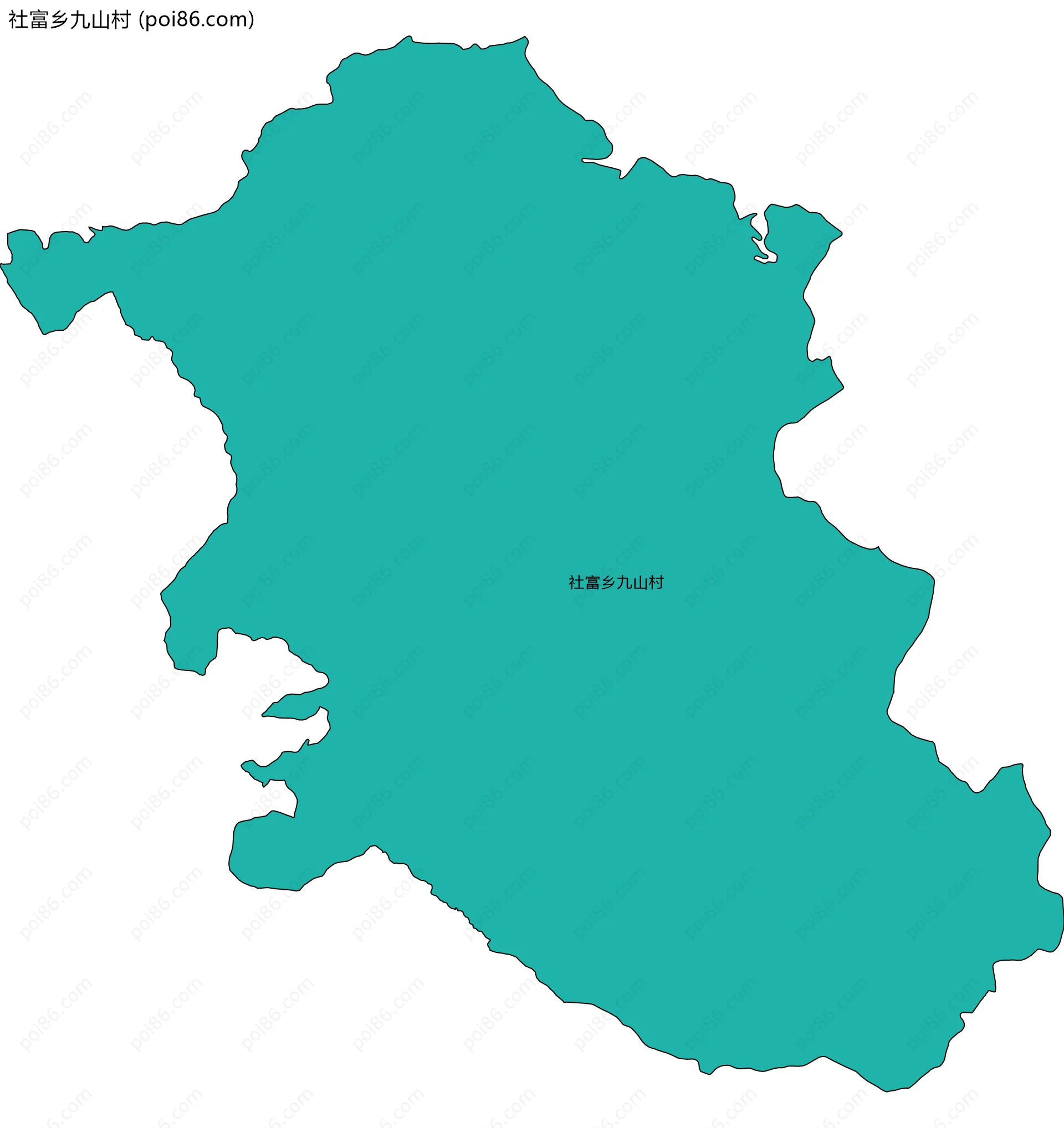 社富乡九山村边界地图