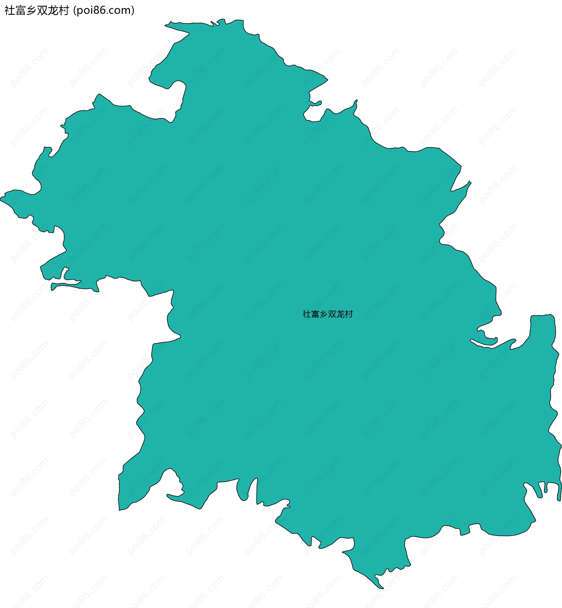 社富乡双龙村边界地图