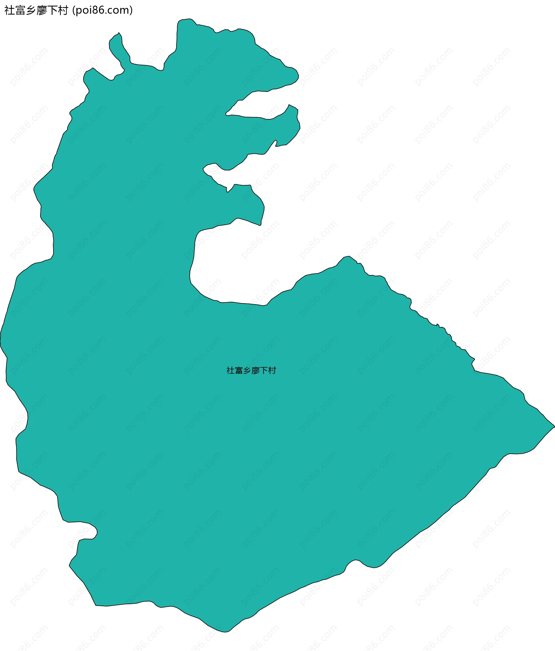 社富乡廖下村边界地图