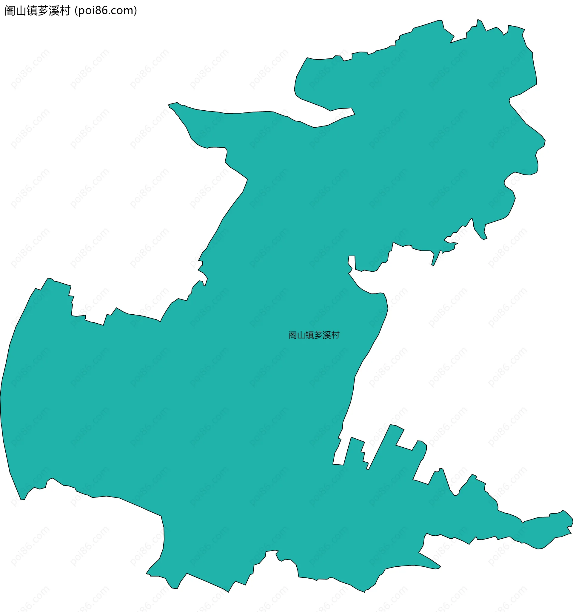 阁山镇芗溪村边界地图