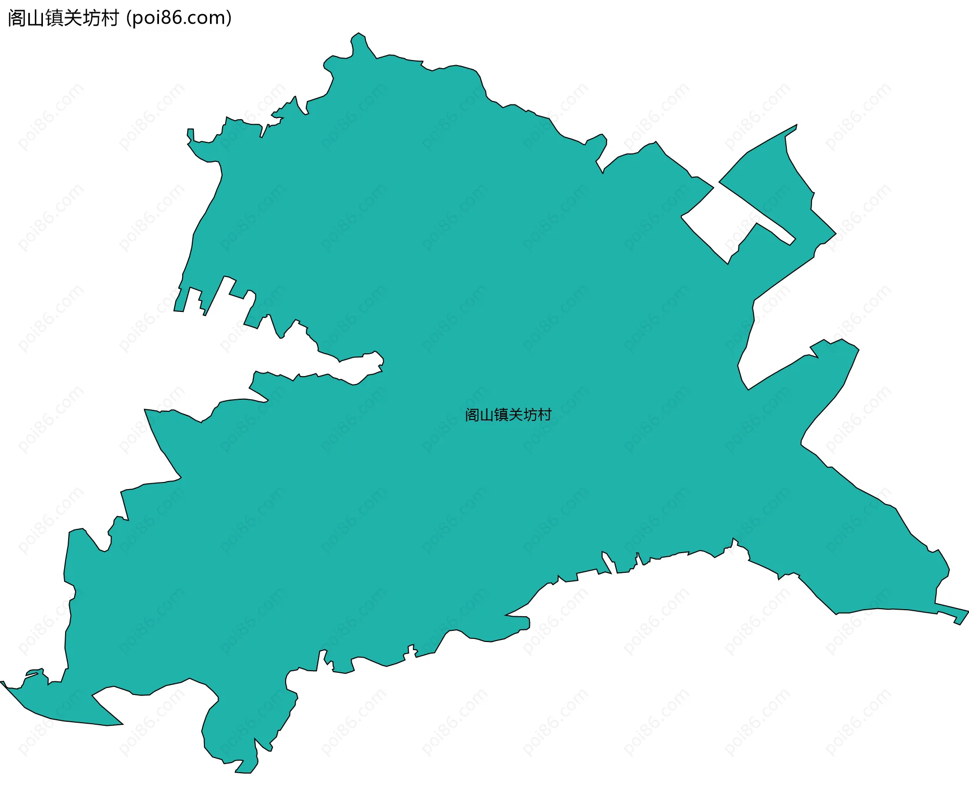 阁山镇关坊村边界地图
