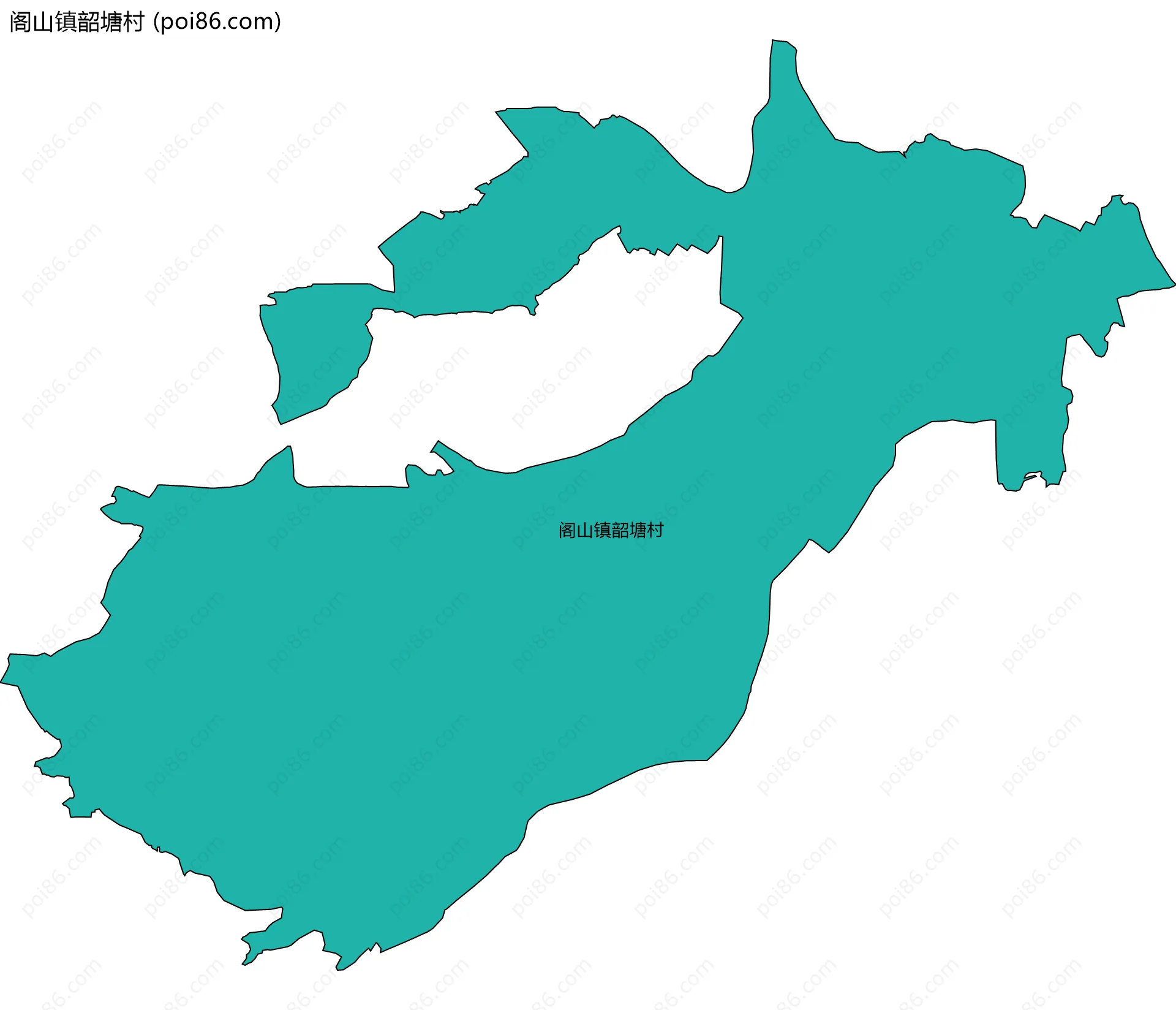 阁山镇韶塘村边界地图