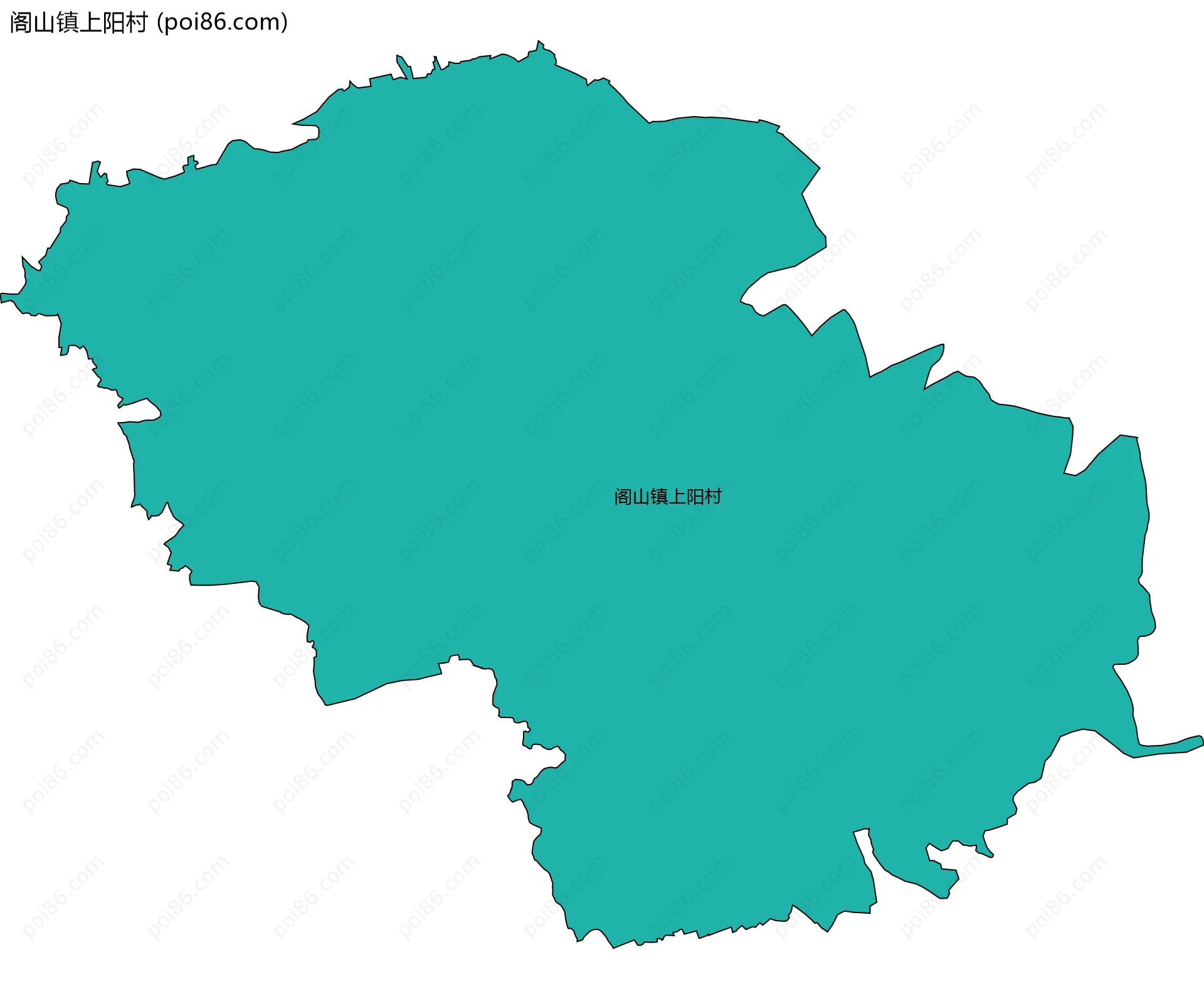 阁山镇上阳村边界地图