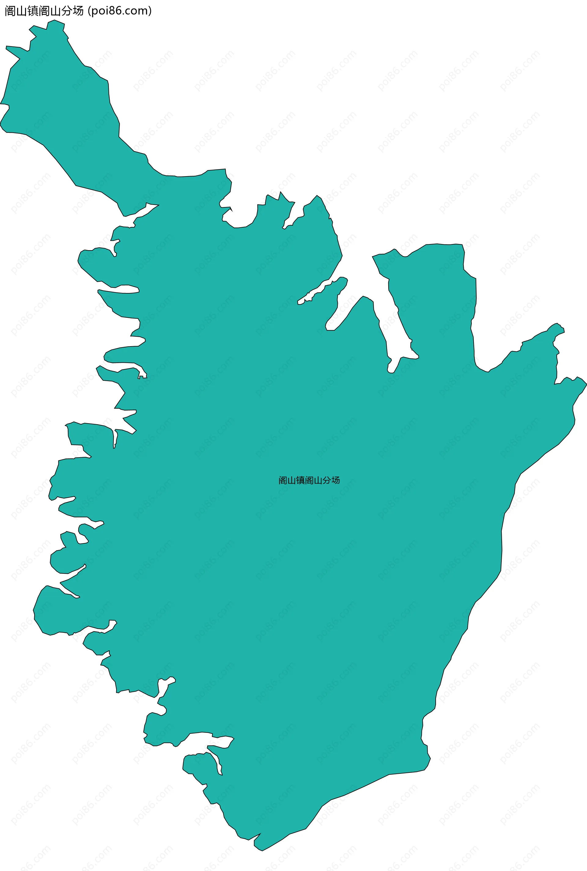 阁山镇阁山分场边界地图