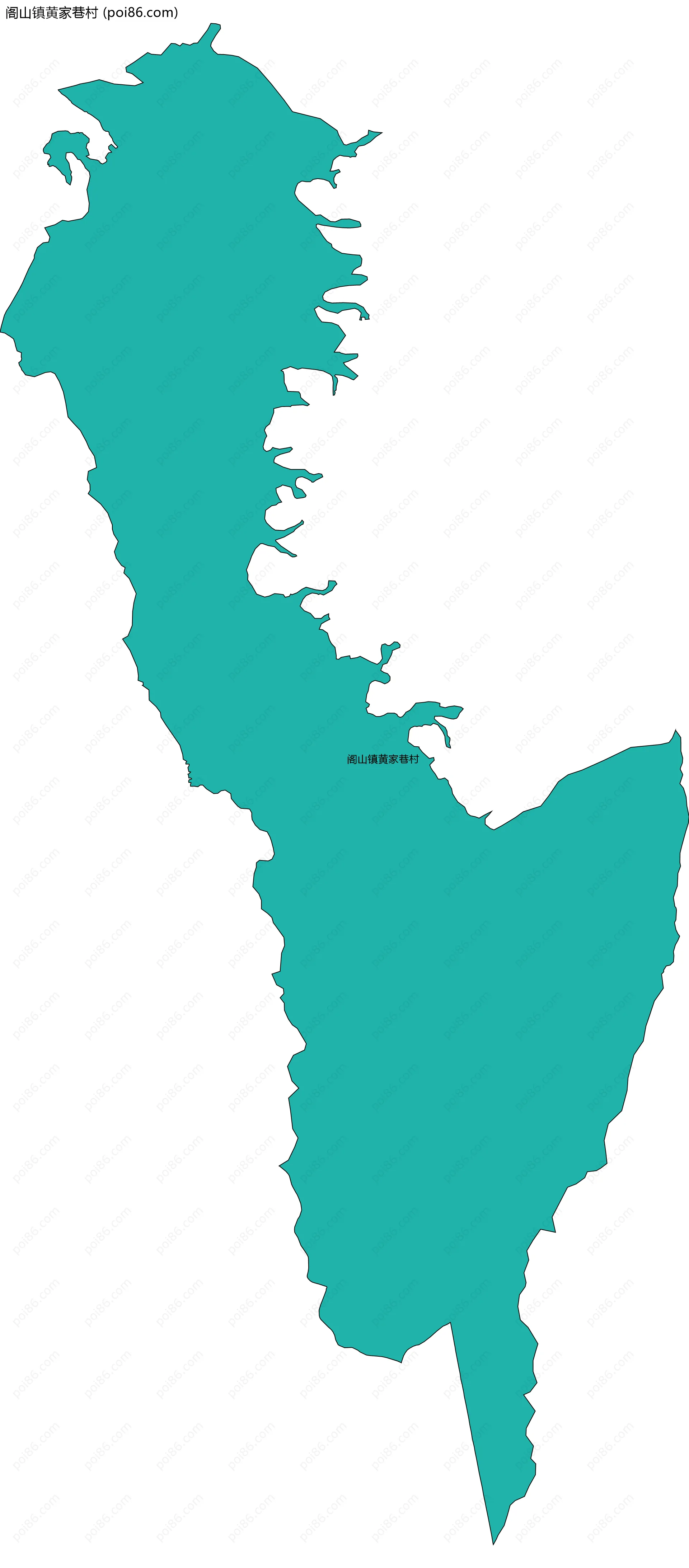 阁山镇黄家巷村边界地图