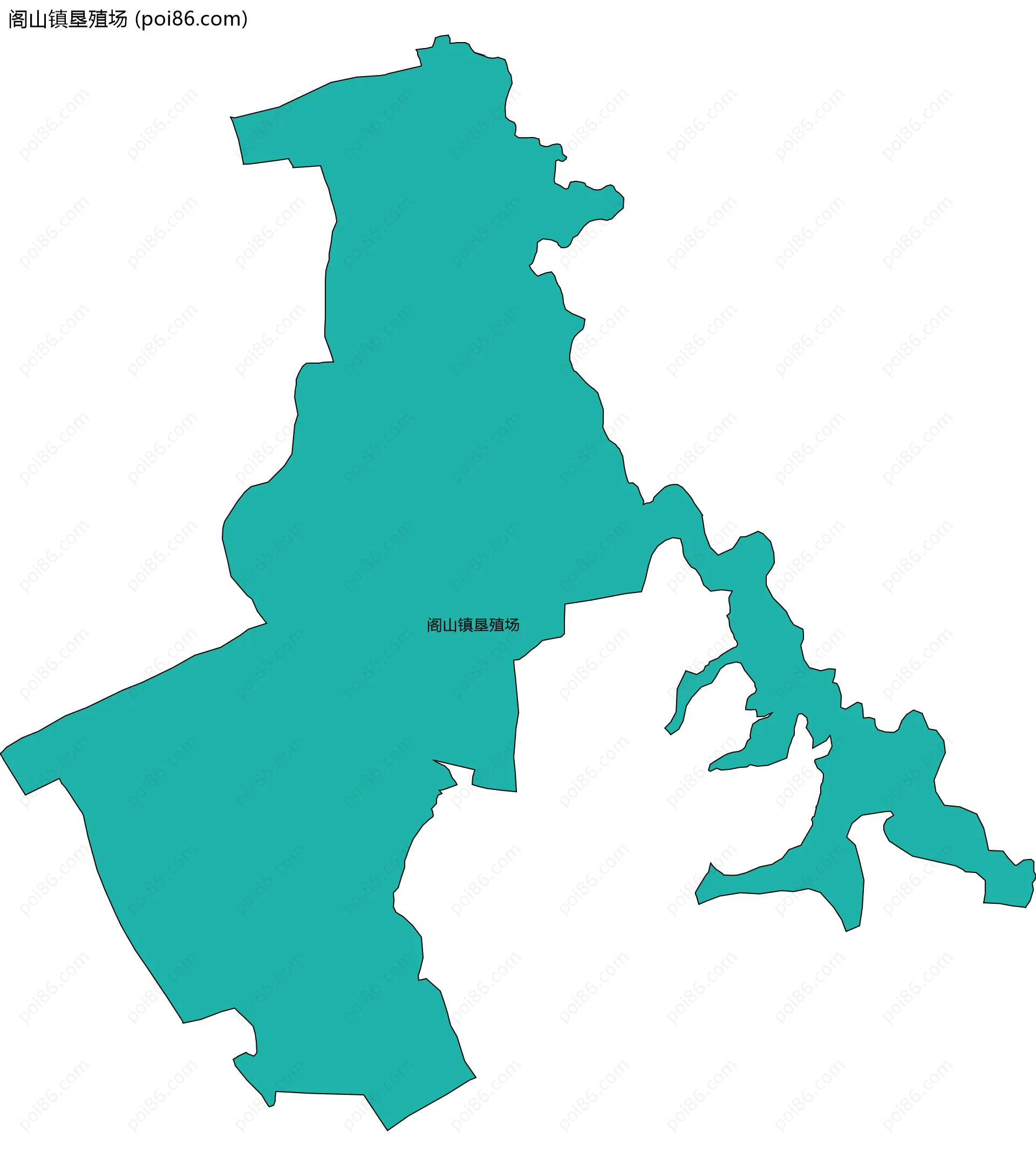 阁山镇垦殖场边界地图