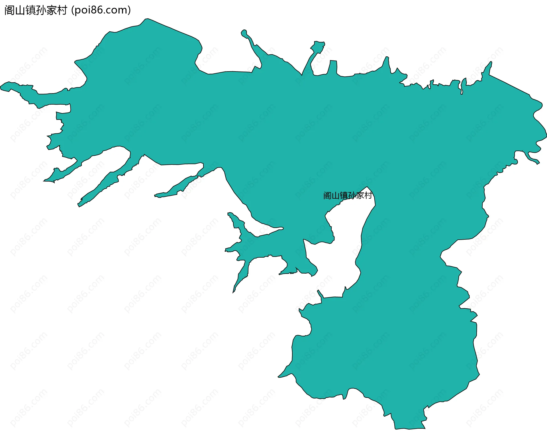 阁山镇孙家村边界地图