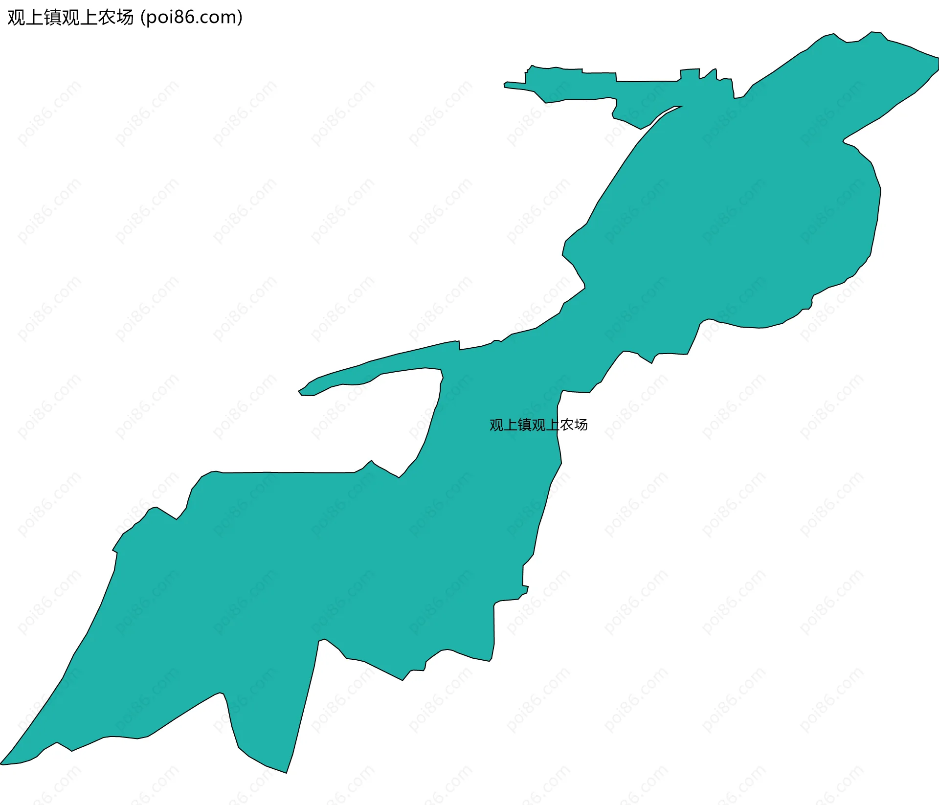 观上镇观上农场边界地图