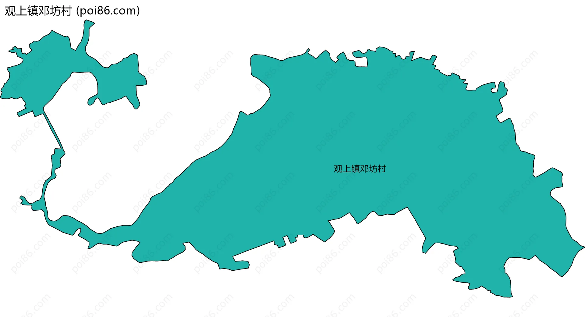 观上镇邓坊村边界地图