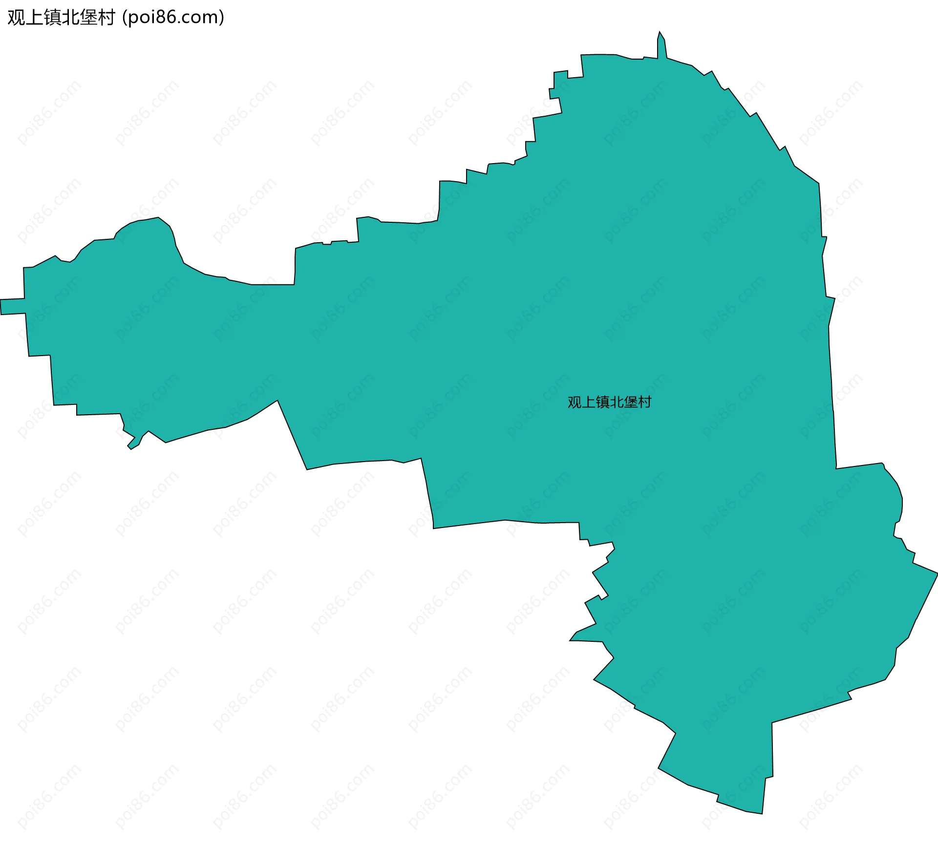 观上镇北堡村边界地图