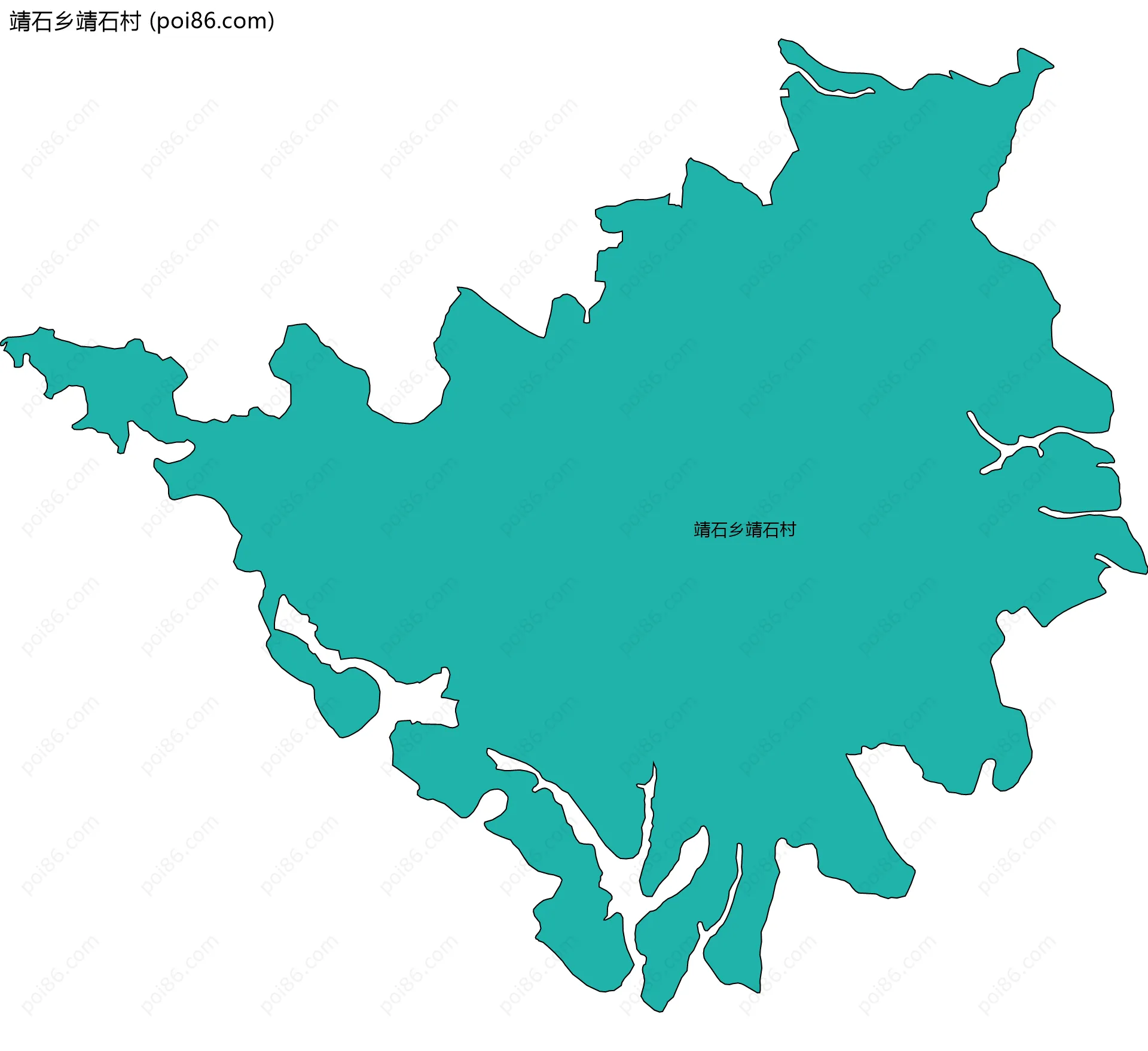 靖石乡靖石村边界地图