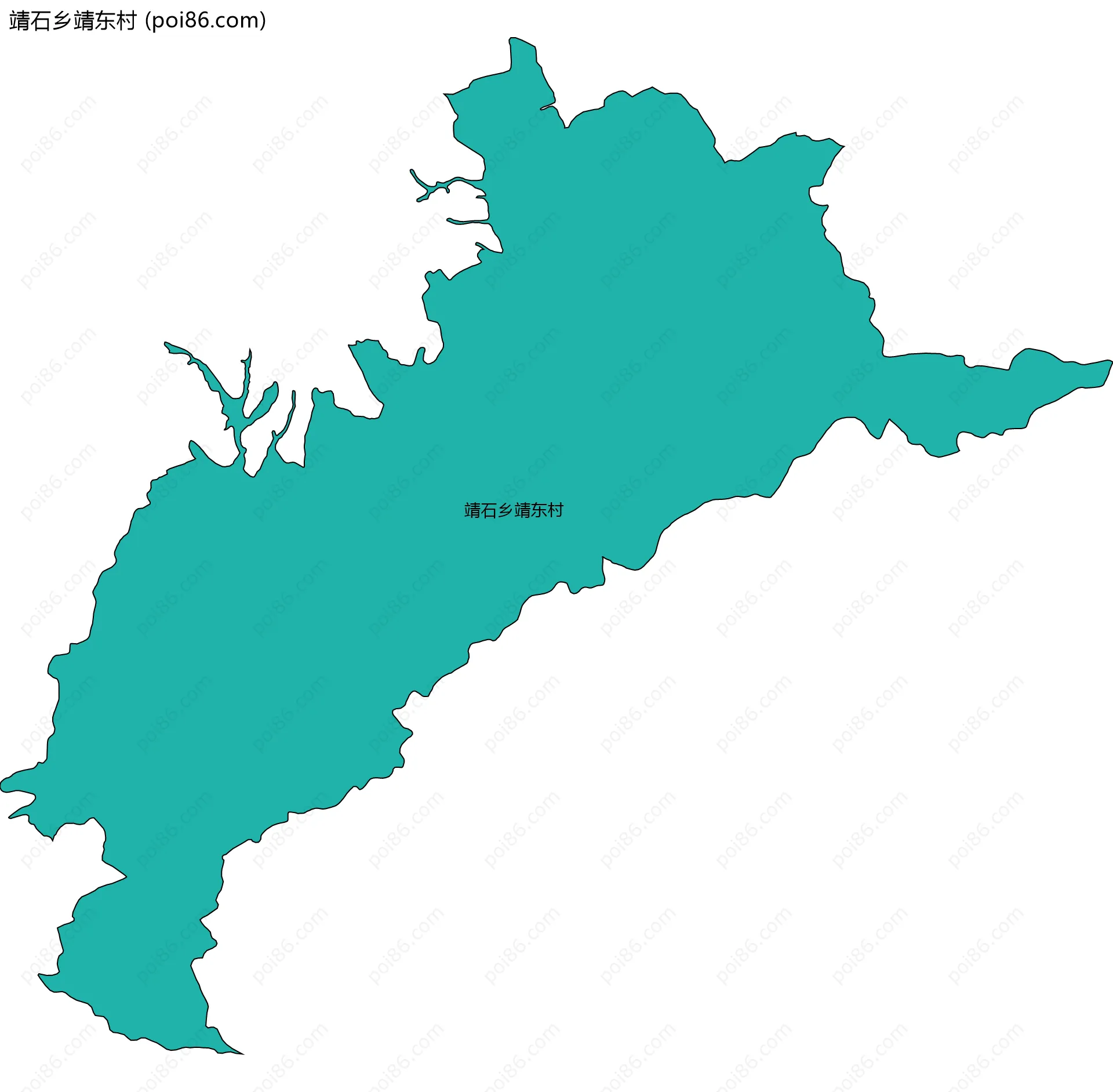 靖石乡靖东村边界地图