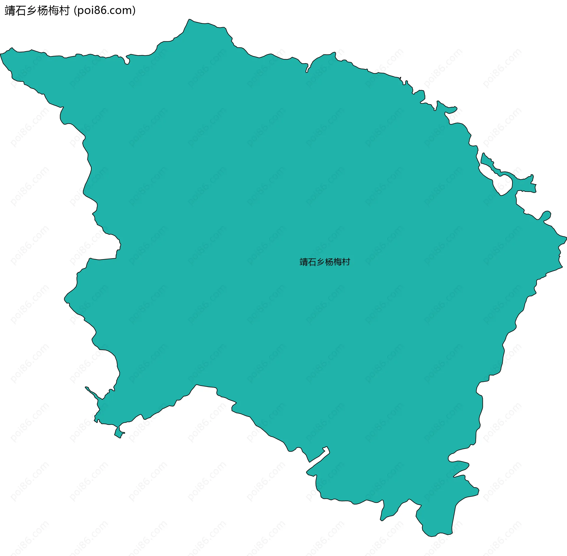 靖石乡杨梅村边界地图