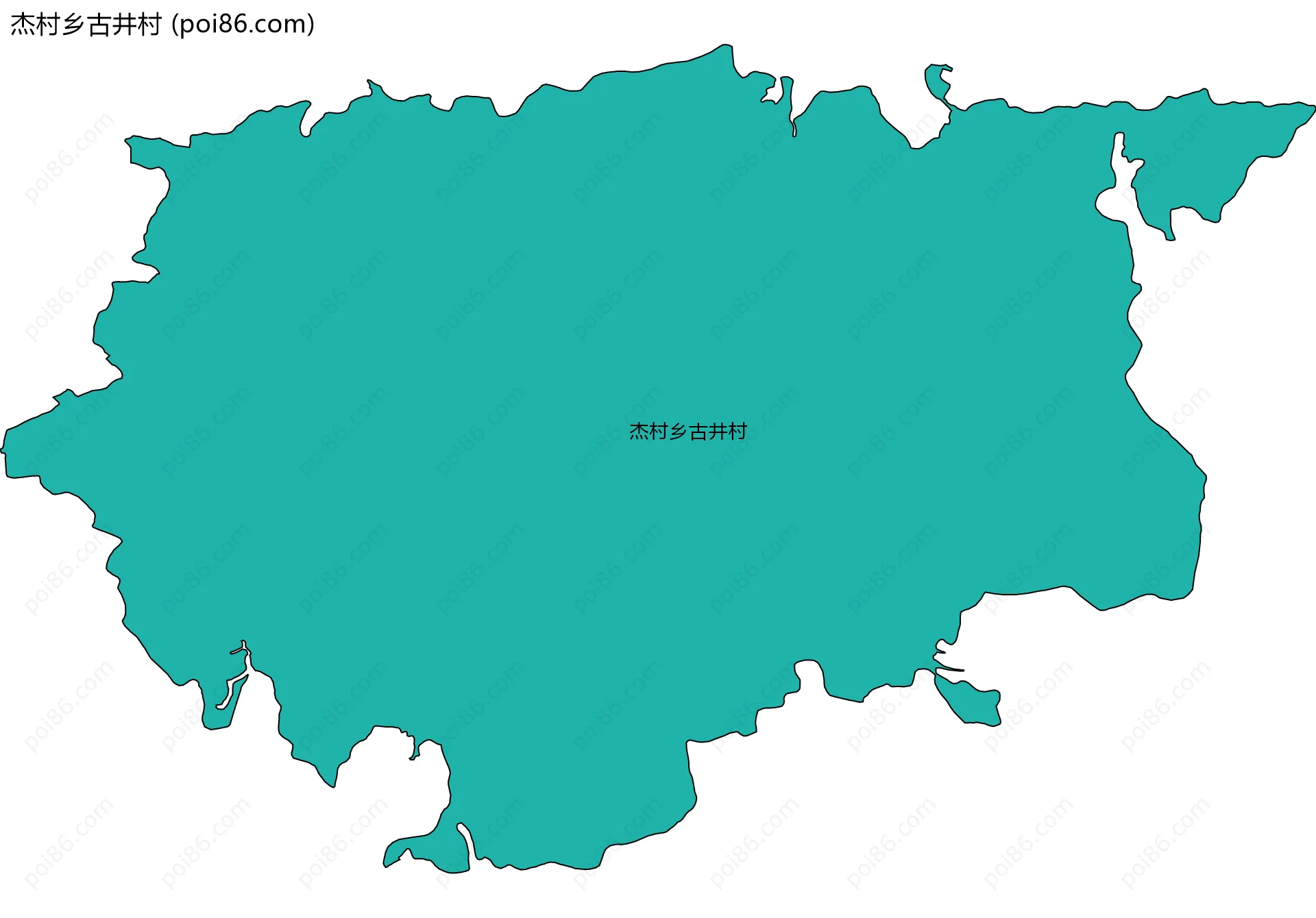 杰村乡古井村边界地图