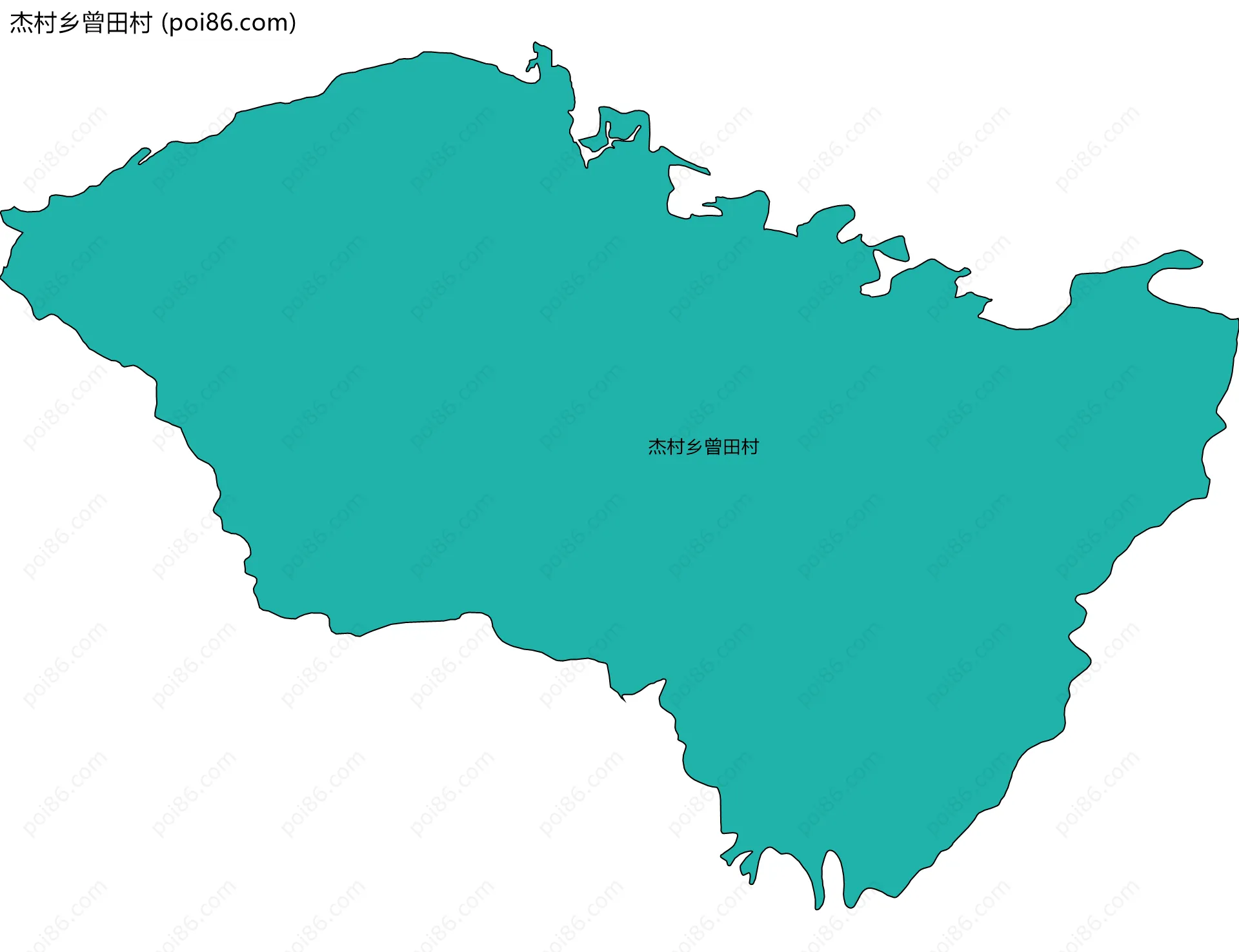 杰村乡曾田村边界地图