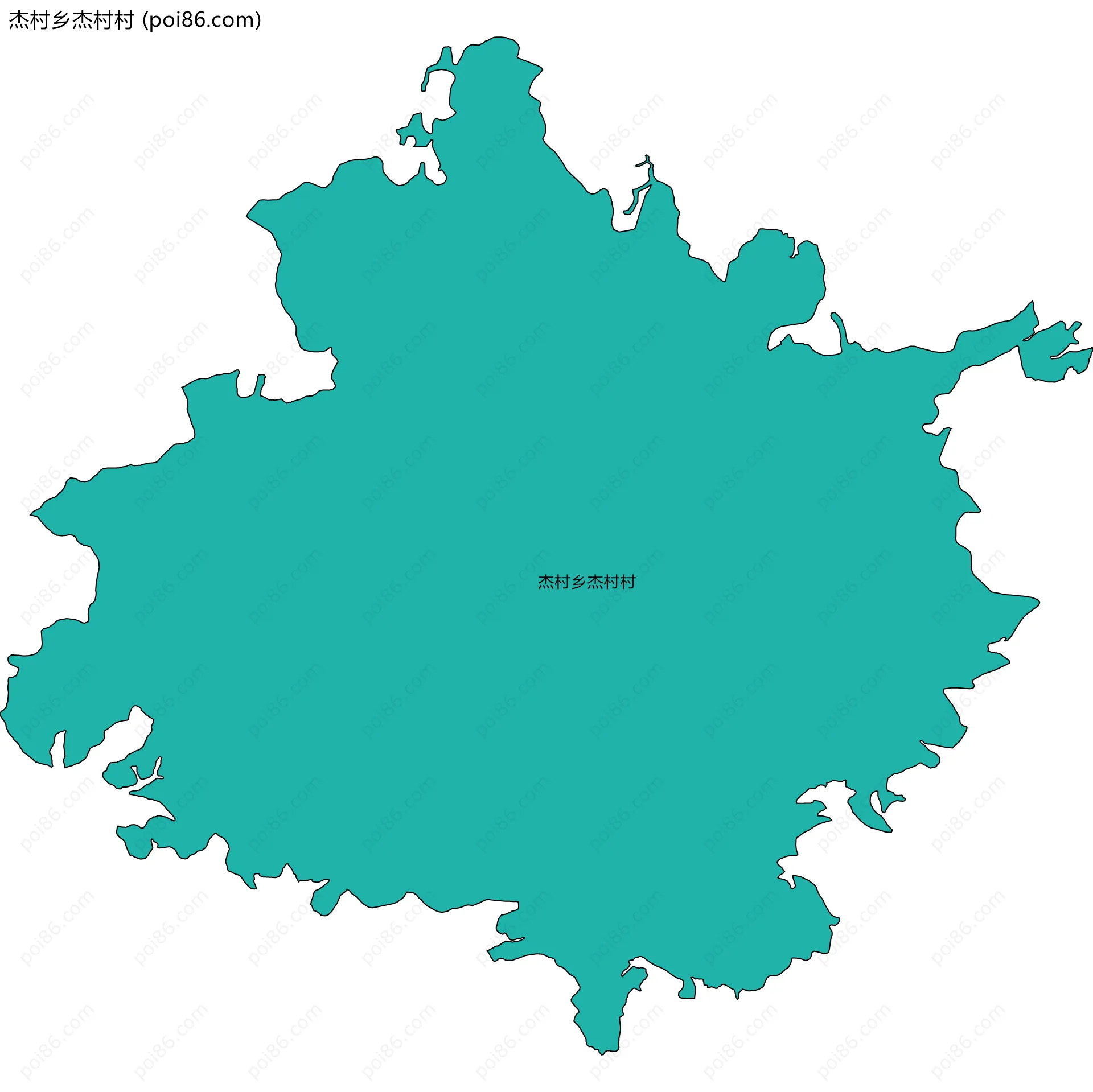 杰村乡杰村村边界地图