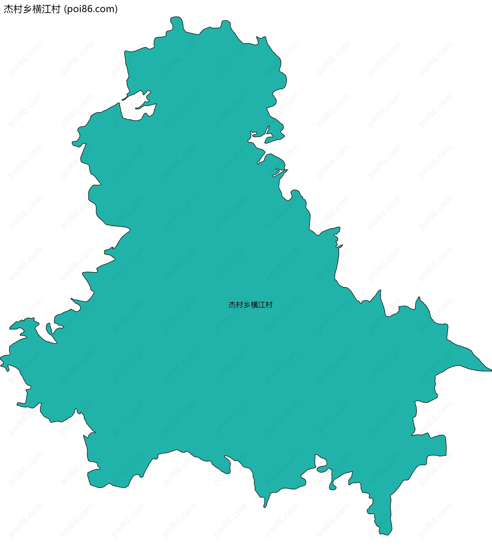 杰村乡横江村边界地图