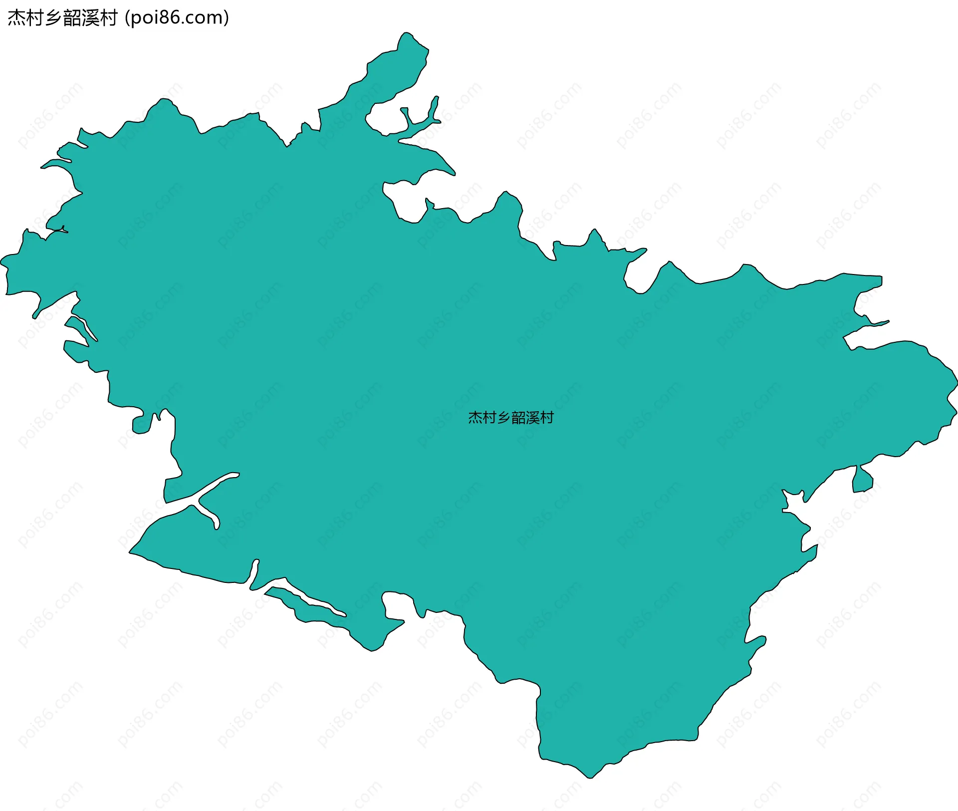 杰村乡韶溪村边界地图