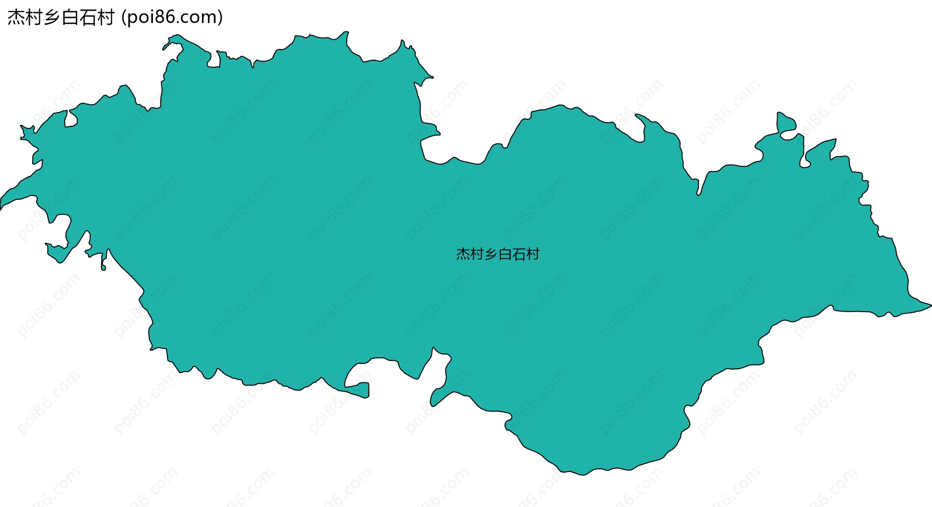 杰村乡白石村边界地图