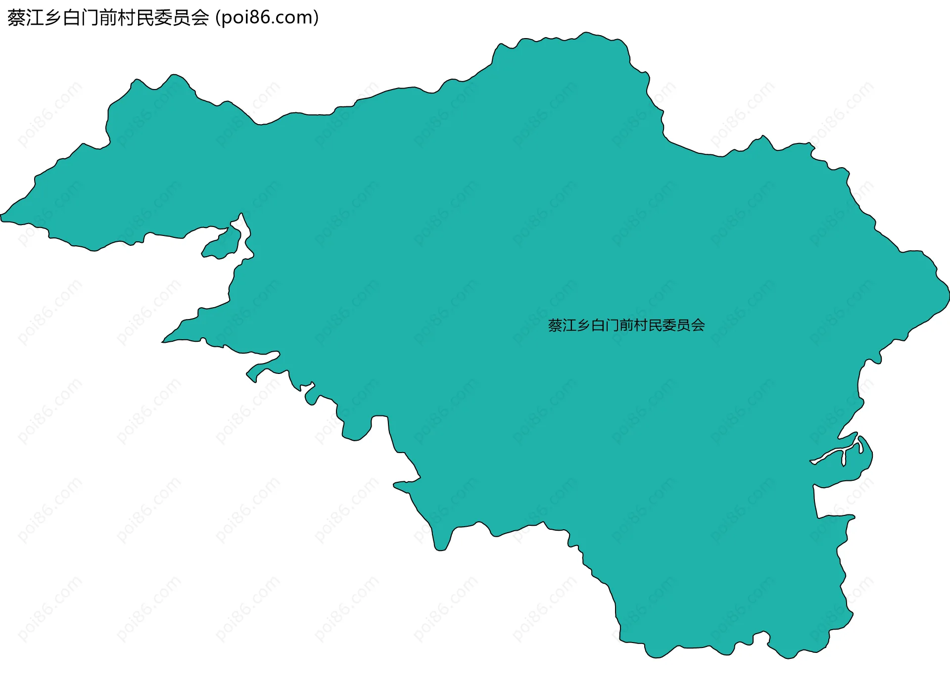 蔡江乡白门前村民委员会边界地图