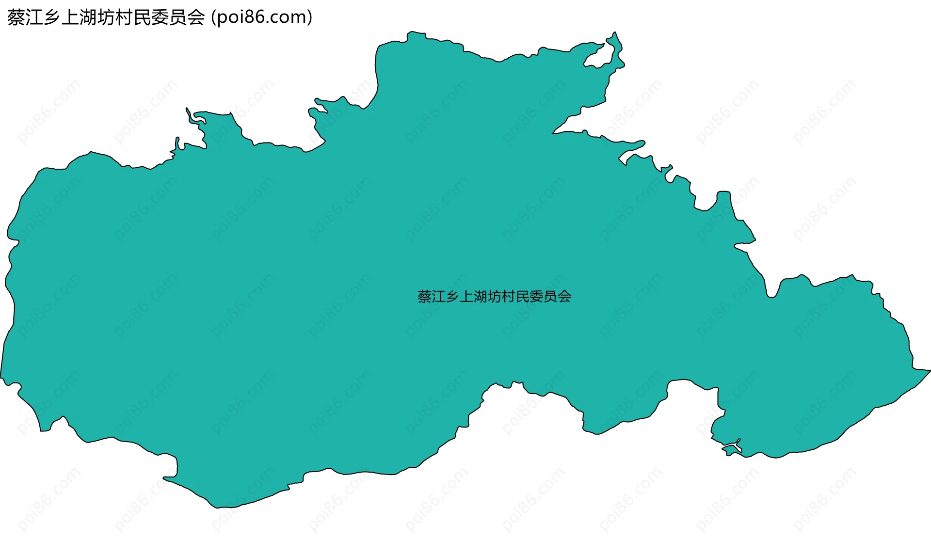 蔡江乡上湖坊村民委员会边界地图