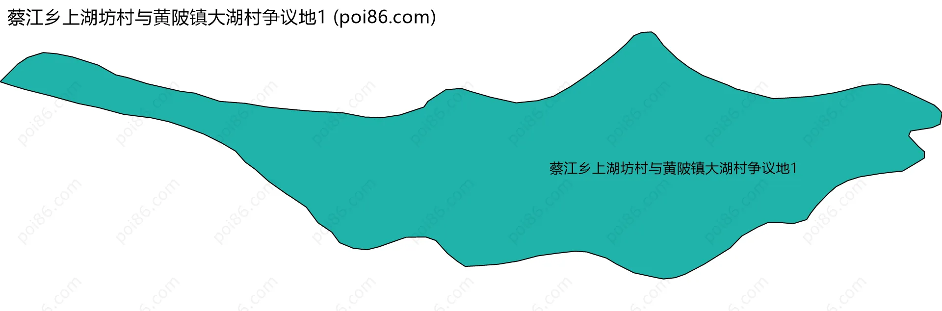蔡江乡上湖坊村与黄陂镇大湖村争议地1边界地图