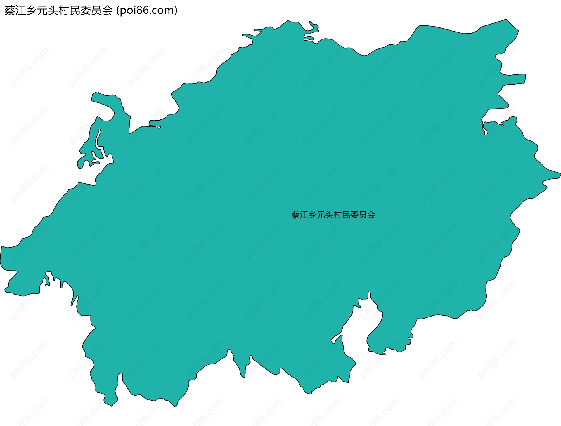 蔡江乡元头村民委员会边界地图