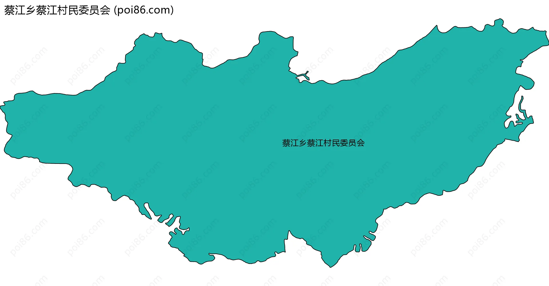 蔡江乡蔡江村民委员会边界地图