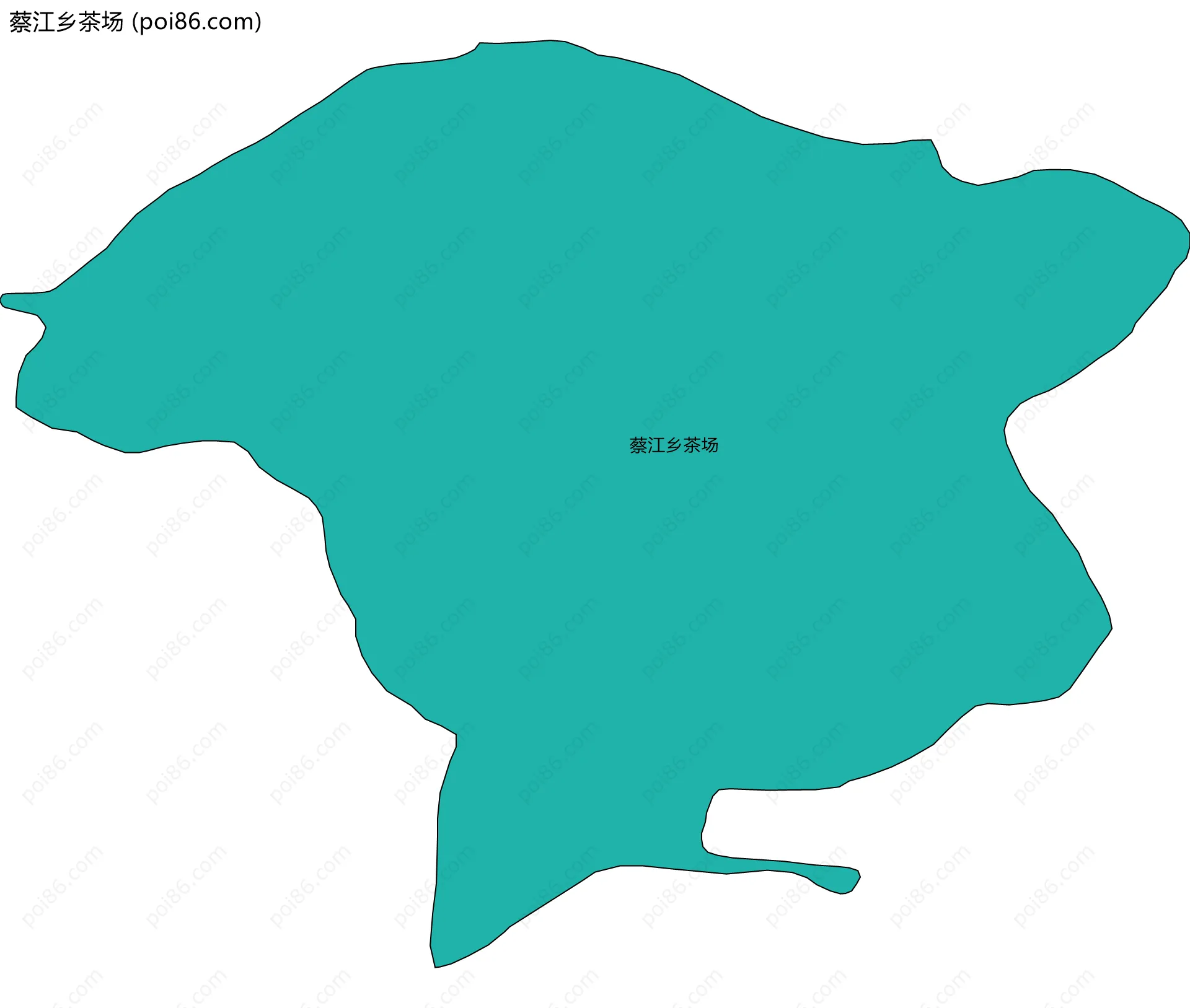 蔡江乡茶场边界地图