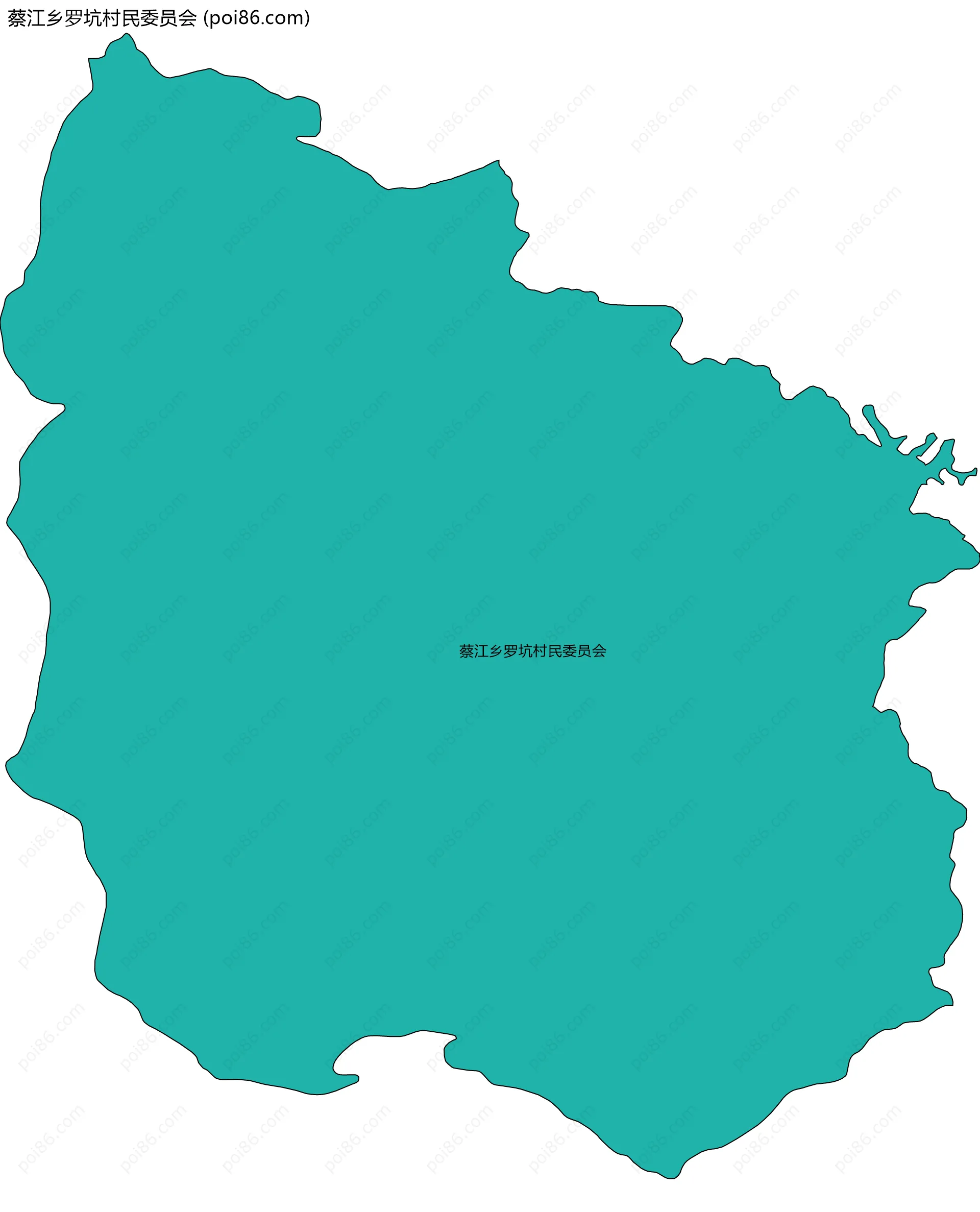 蔡江乡罗坑村民委员会边界地图