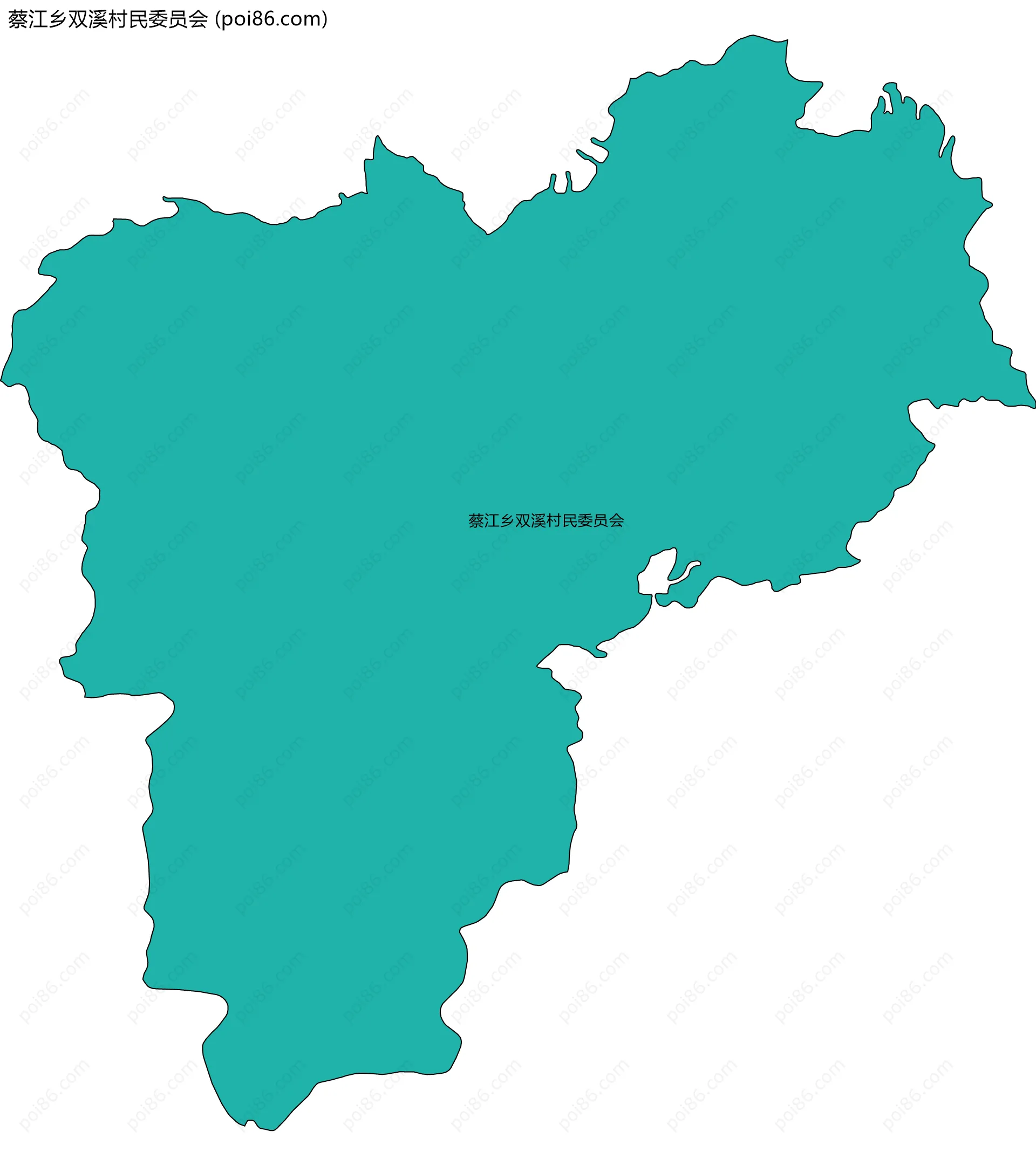 蔡江乡双溪村民委员会边界地图