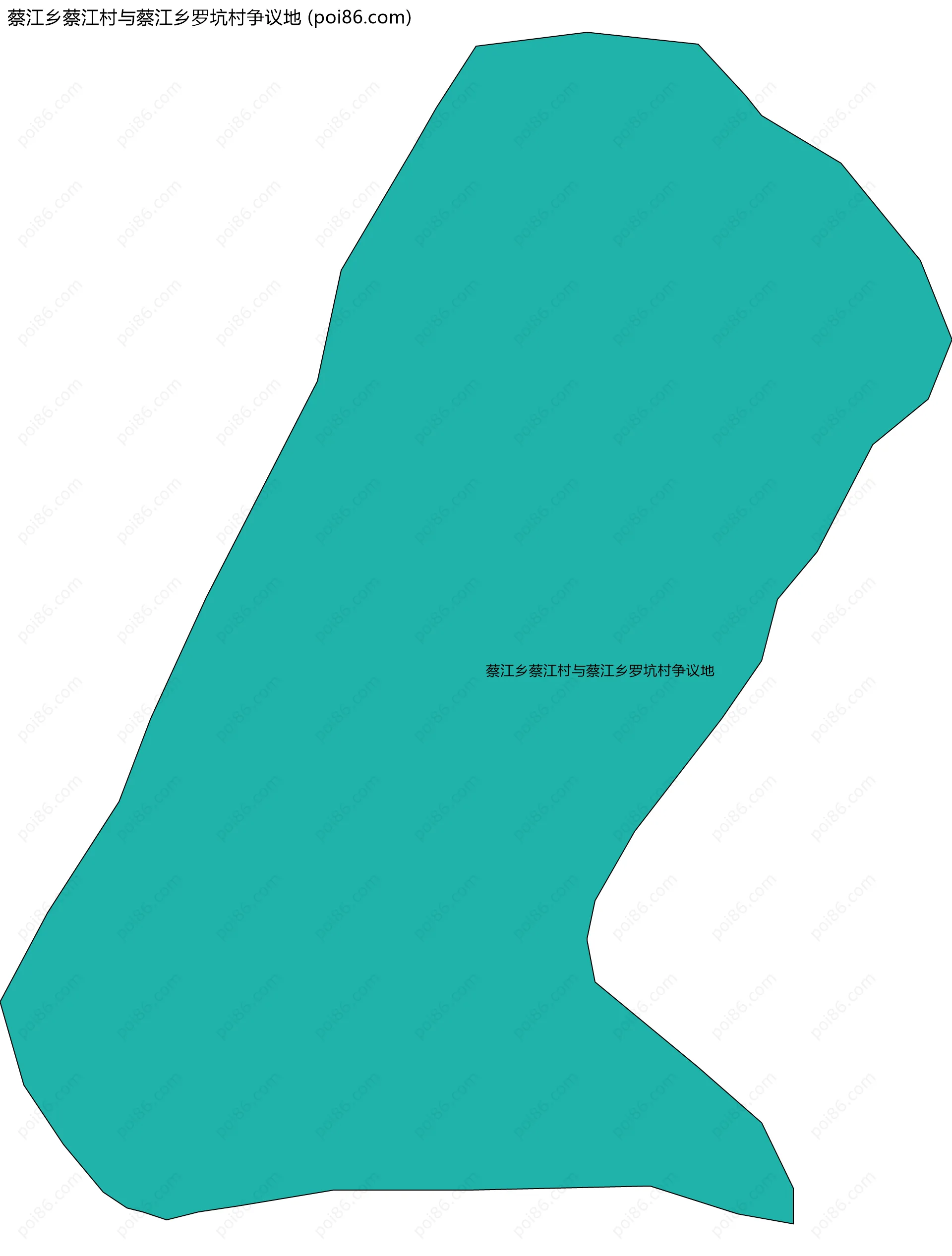 蔡江乡蔡江村与蔡江乡罗坑村争议地边界地图