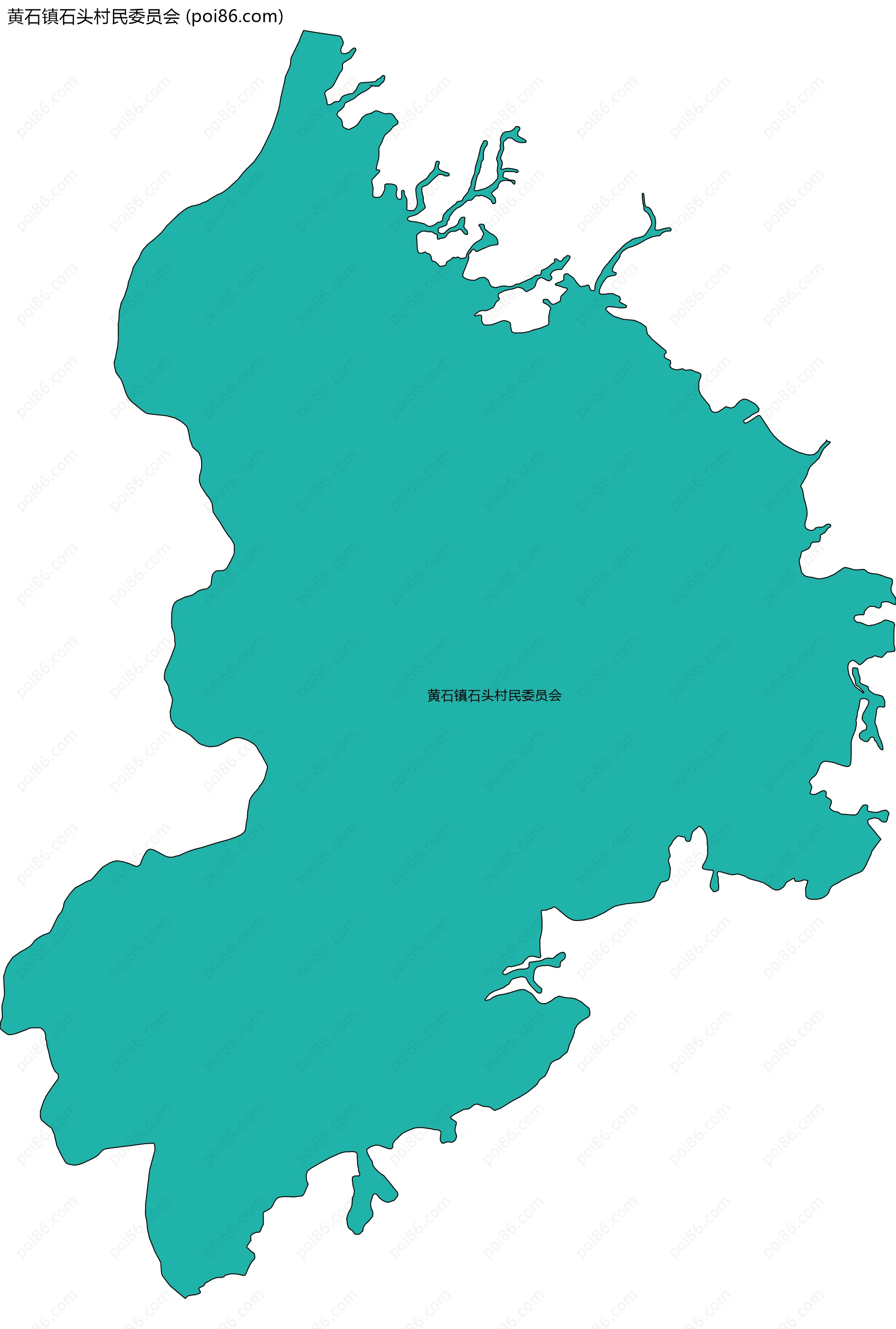 黄石镇石头村民委员会边界地图