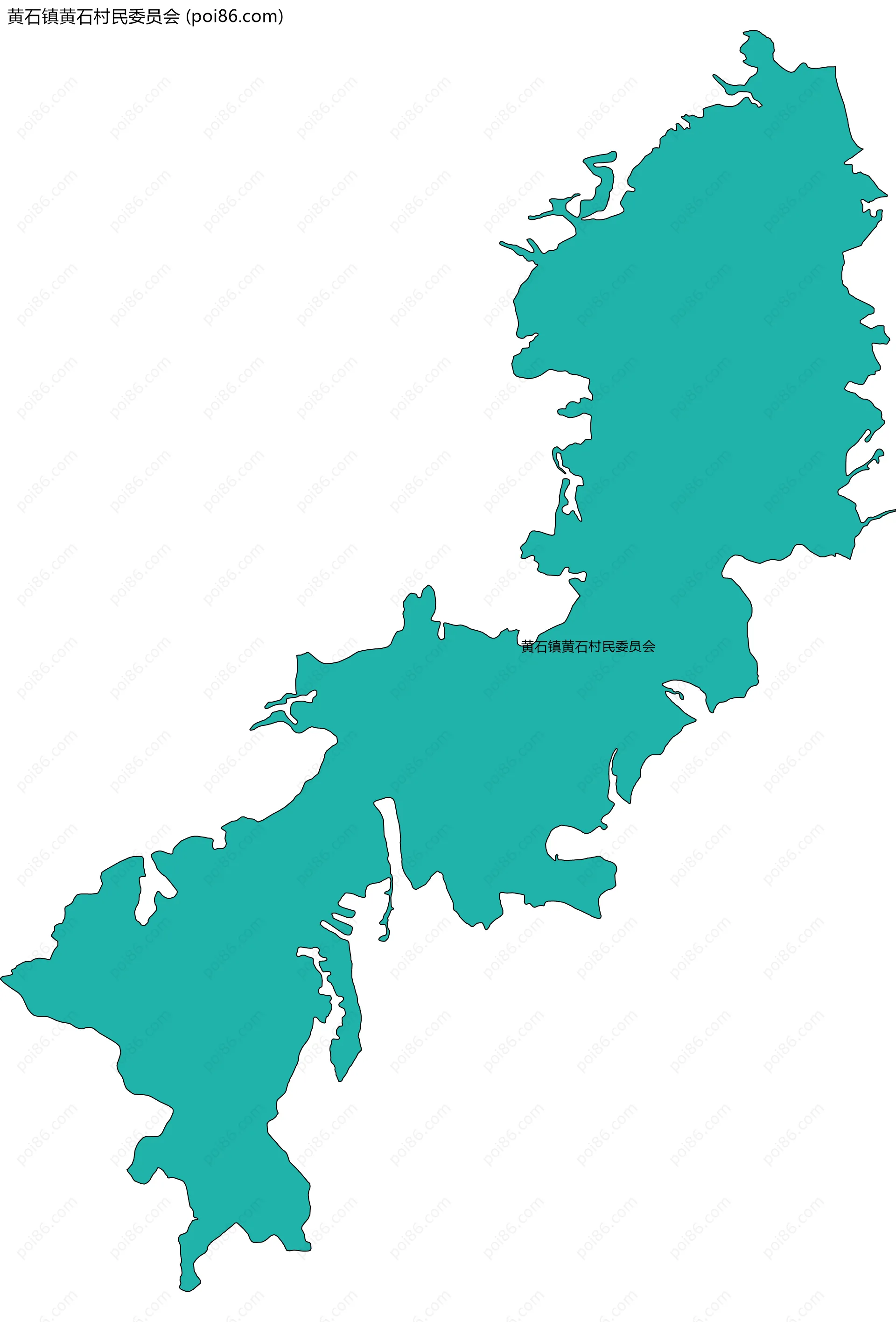 黄石镇黄石村民委员会边界地图