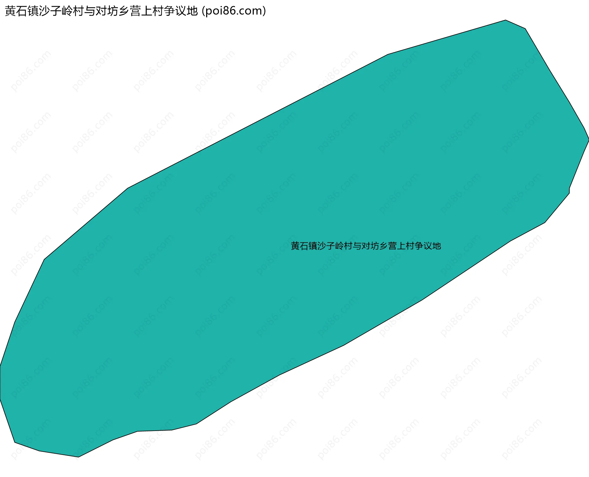 黄石镇沙子岭村与对坊乡营上村争议地边界地图