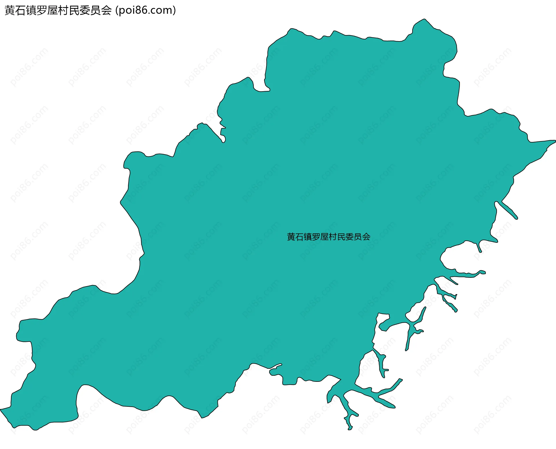 黄石镇罗屋村民委员会边界地图