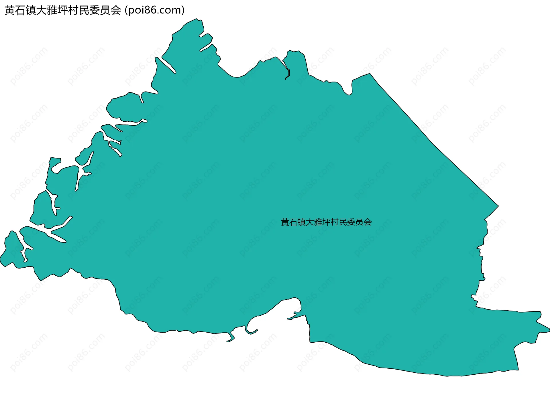 黄石镇大雅坪村民委员会边界地图