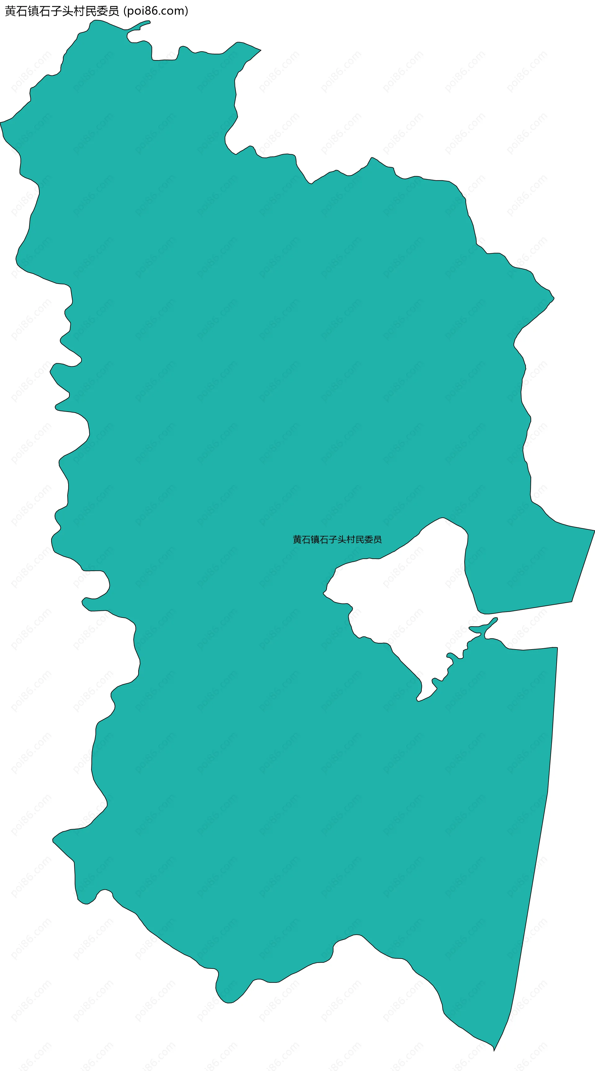 黄石镇石子头村民委员边界地图