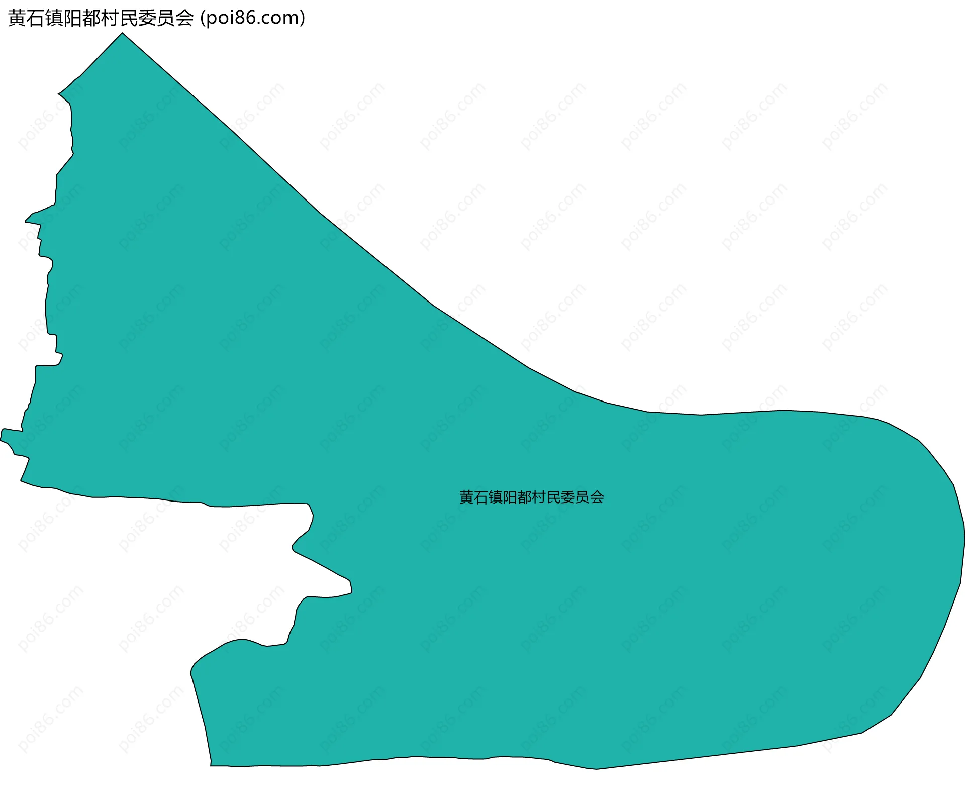 黄石镇阳都村民委员会边界地图