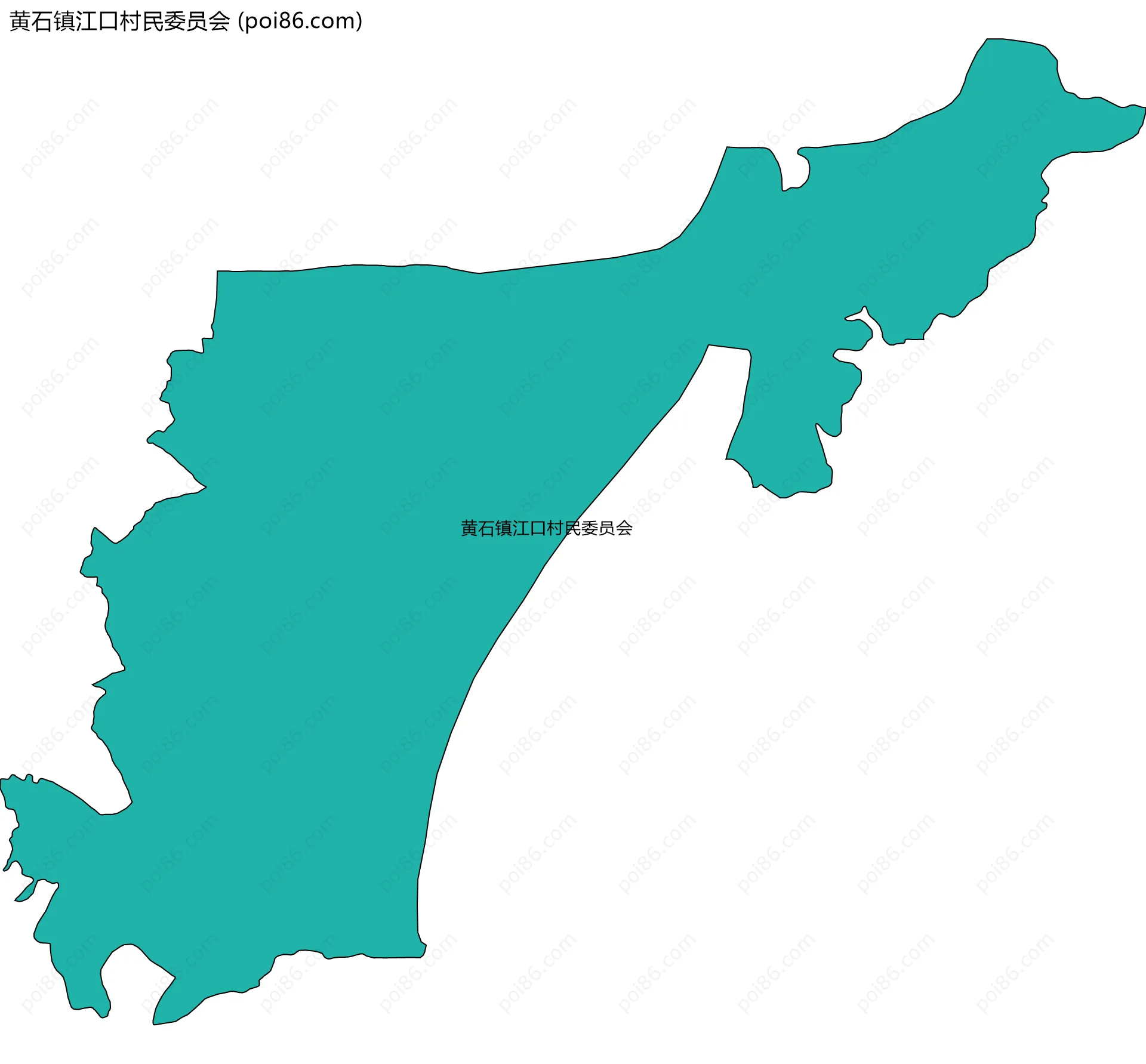 黄石镇江口村民委员会边界地图