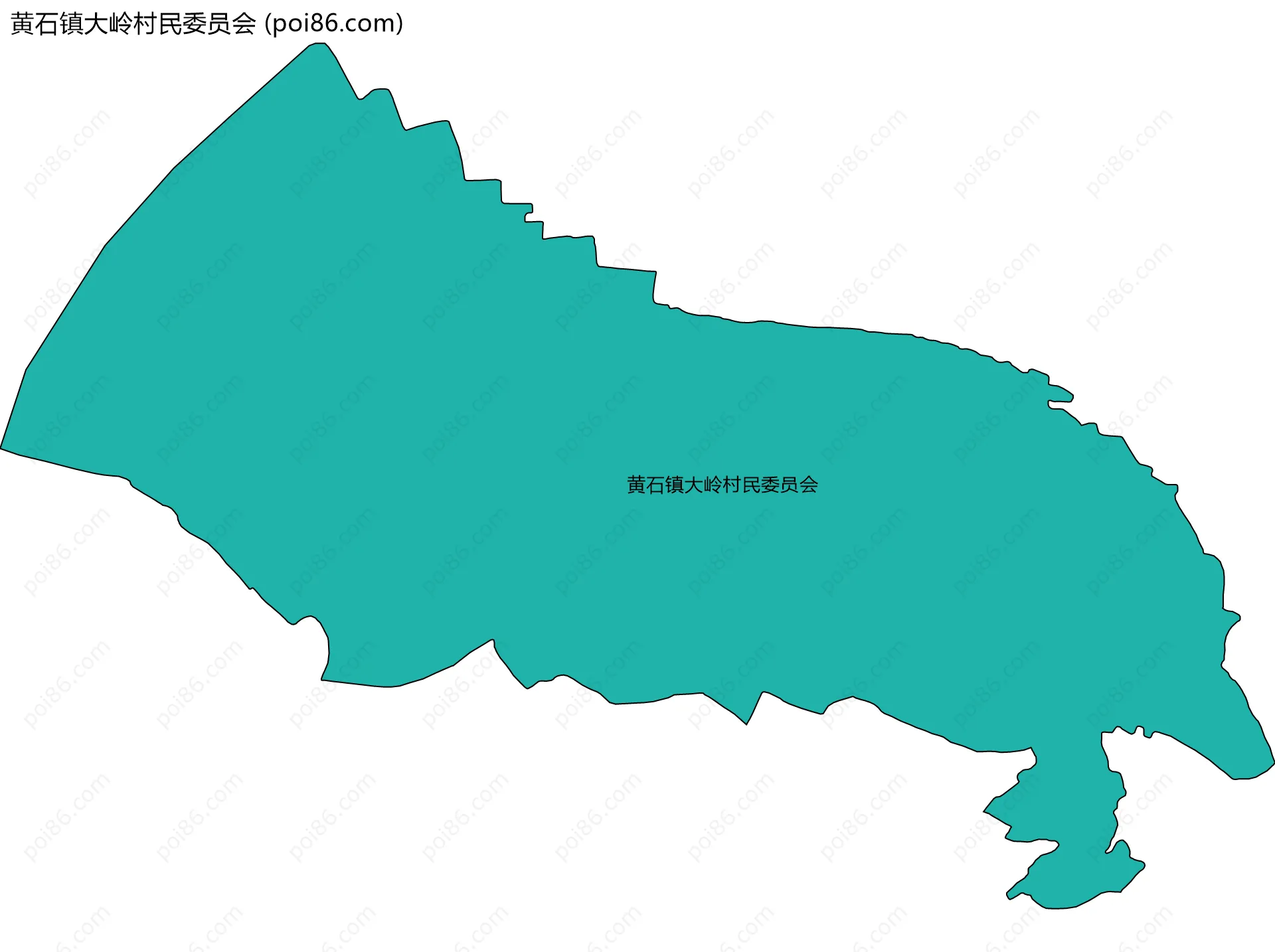 黄石镇大岭村民委员会边界地图