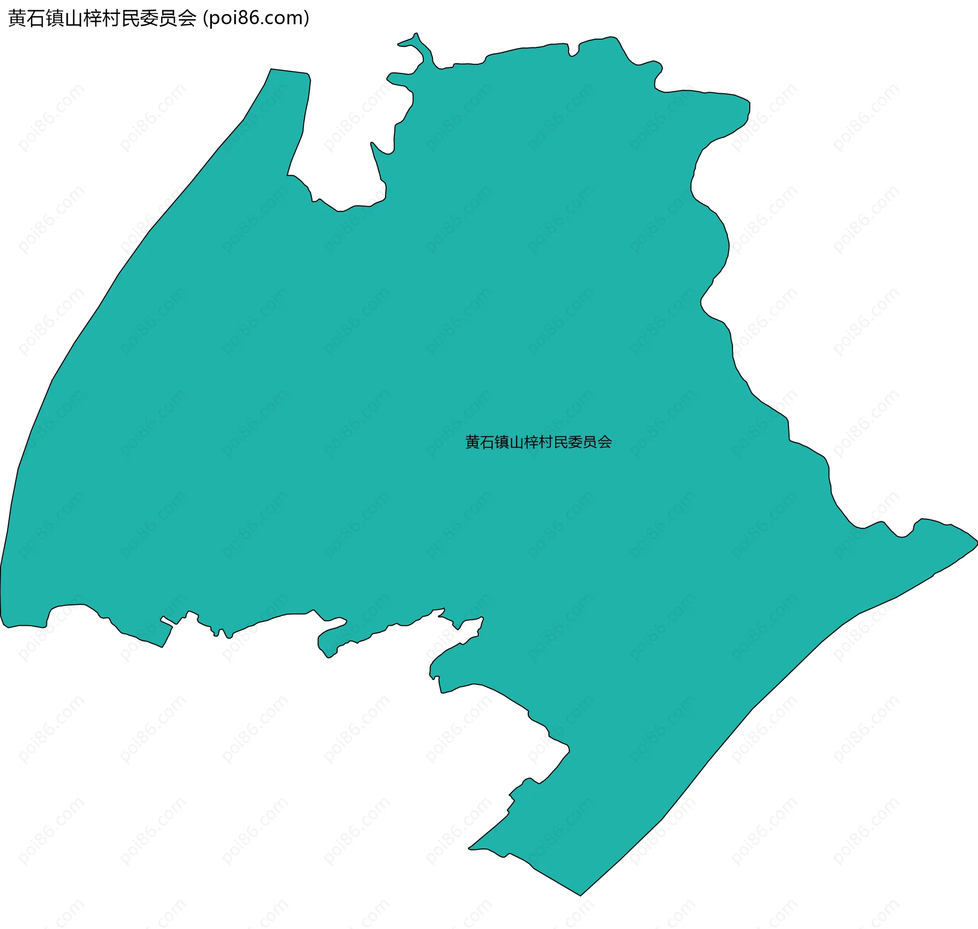黄石镇山梓村民委员会边界地图