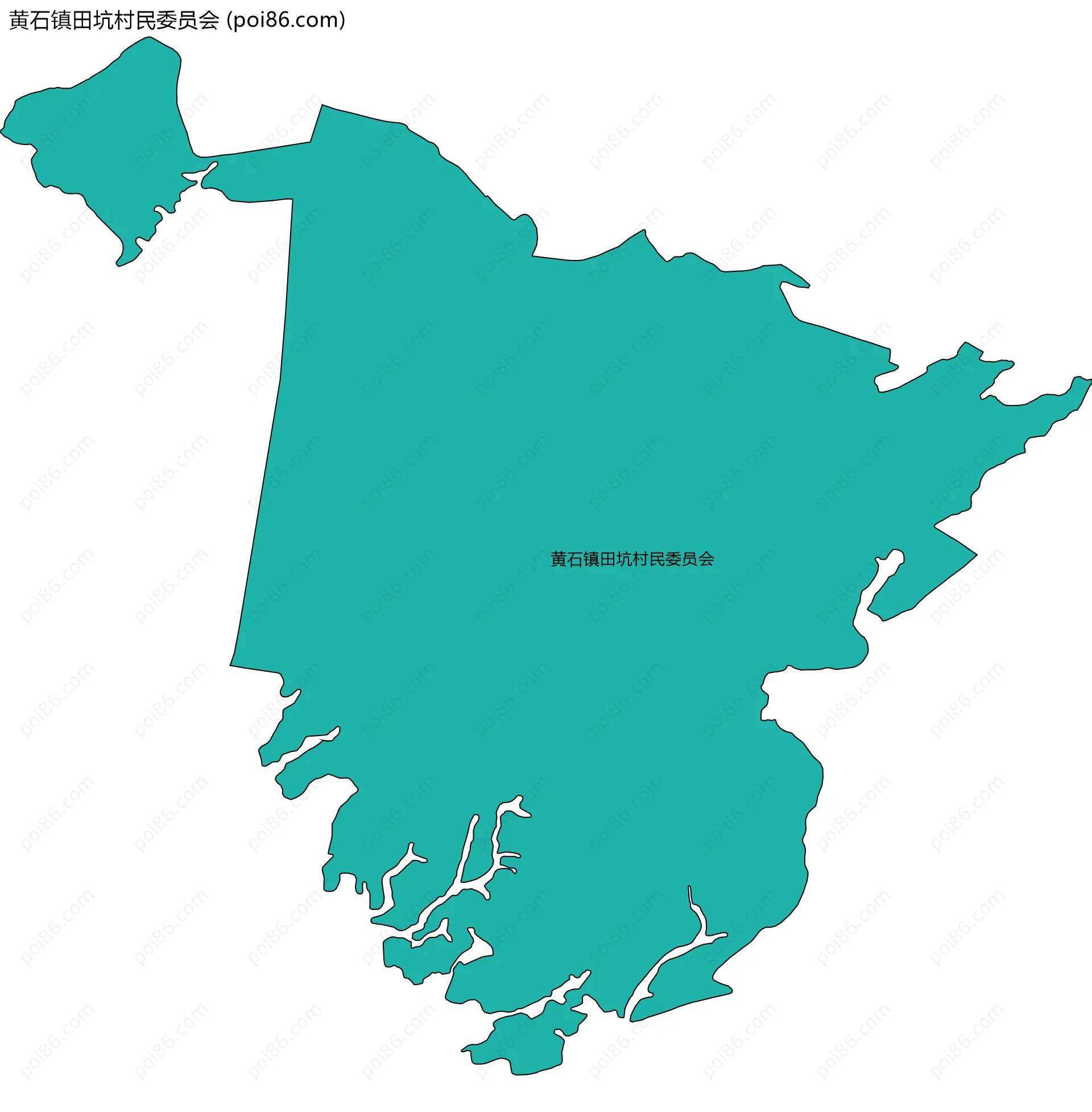 黄石镇田坑村民委员会边界地图